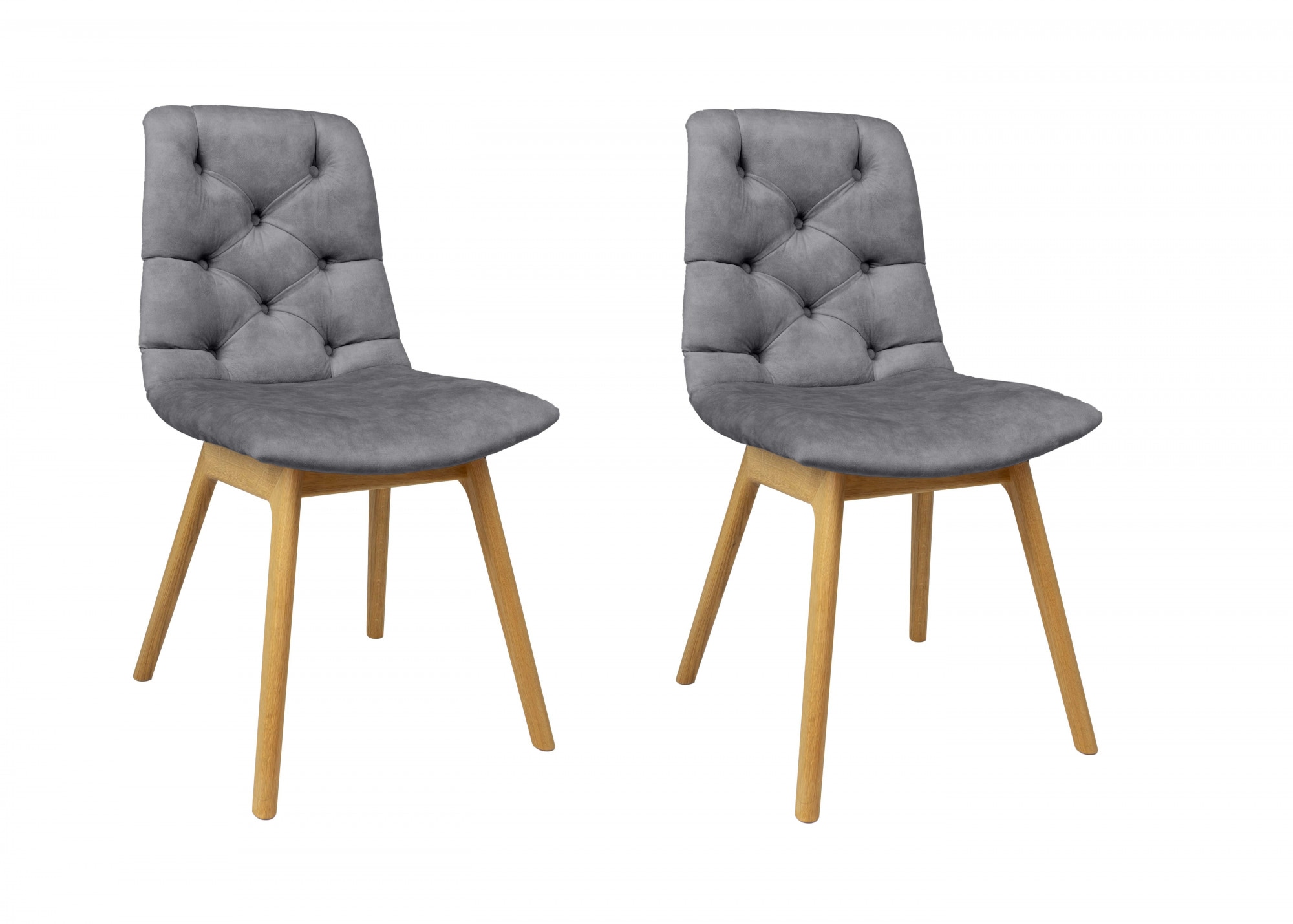 andas 4-Fußstuhl "Ramon", (Set), 2 St., Samt, mit Massivholzbeinen, verschi günstig online kaufen