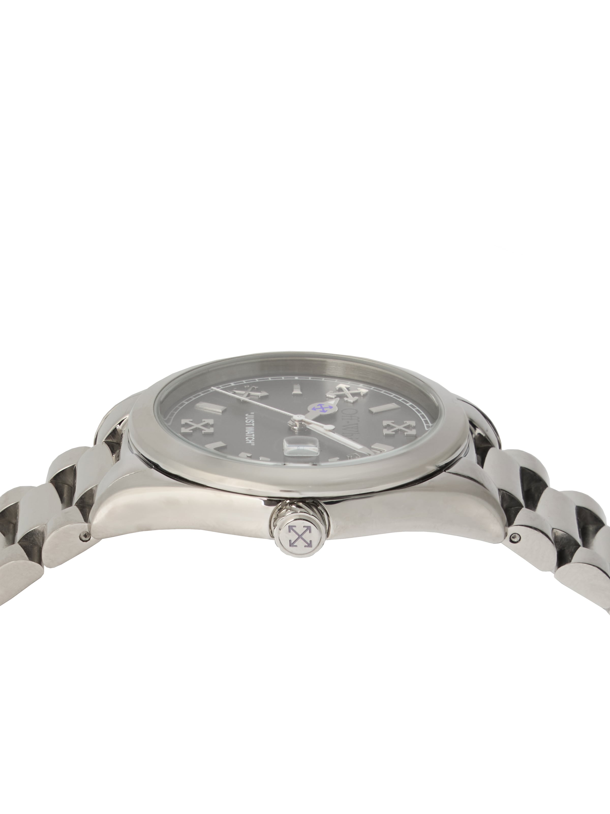 OFF-WHITE Quarzuhr »CROSSING« Armbanduhr, Damenuhr, Edelstahlarmband, analog, Tag