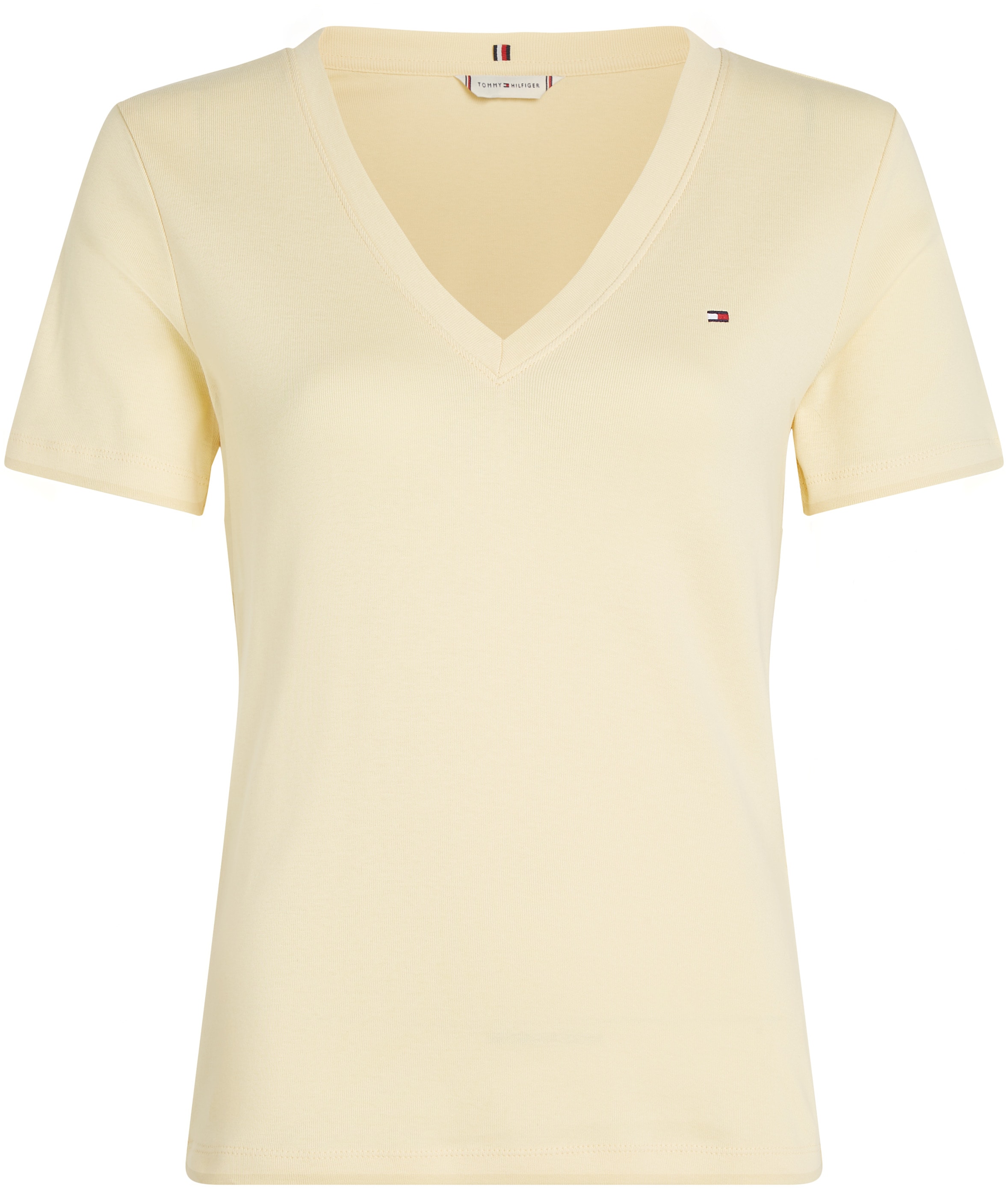 Tommy Hilfiger T-Shirt »SLIM CODY V-NK SS«, mit Logostickerei