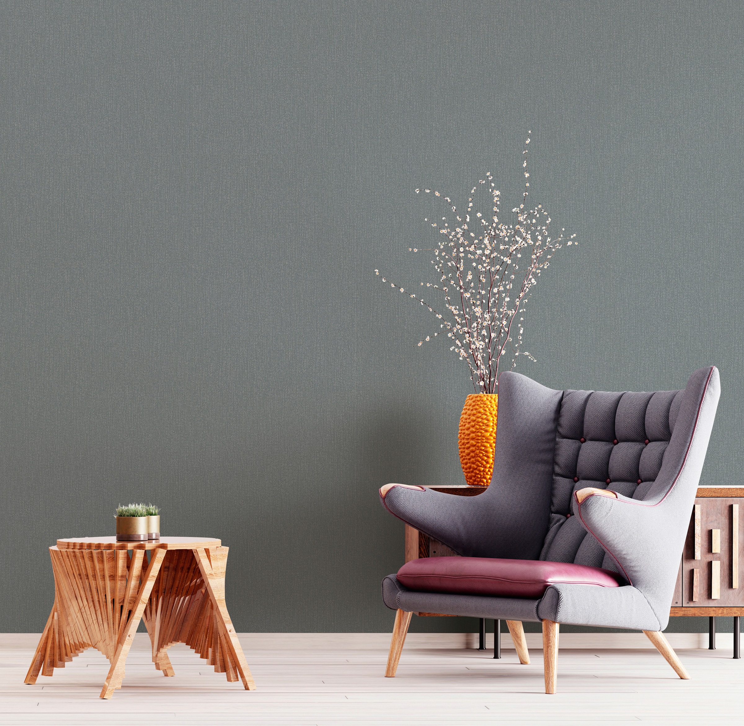 Novamur Vliestapete, einfarbig, moderne Tapete für Wohnzimmer Schlafzimmer Küche