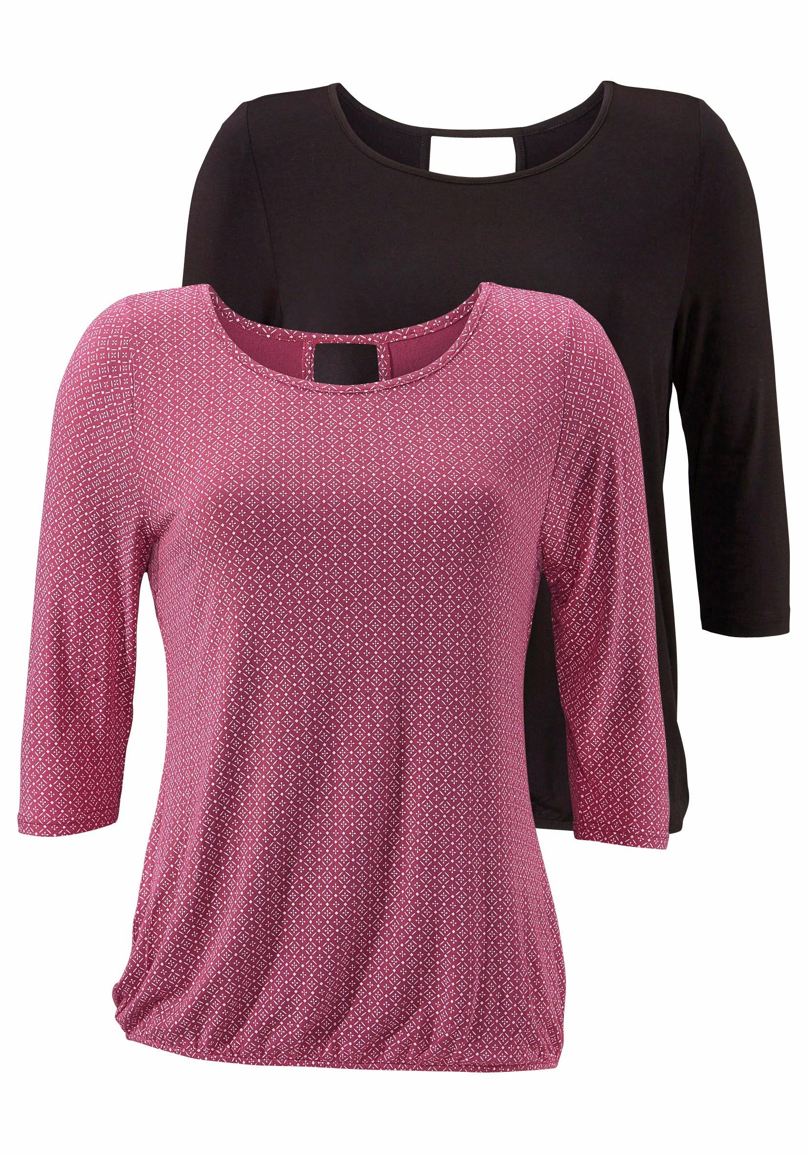 LASCANA 3/4-Arm-Shirt su madingas Cut-out im N...
