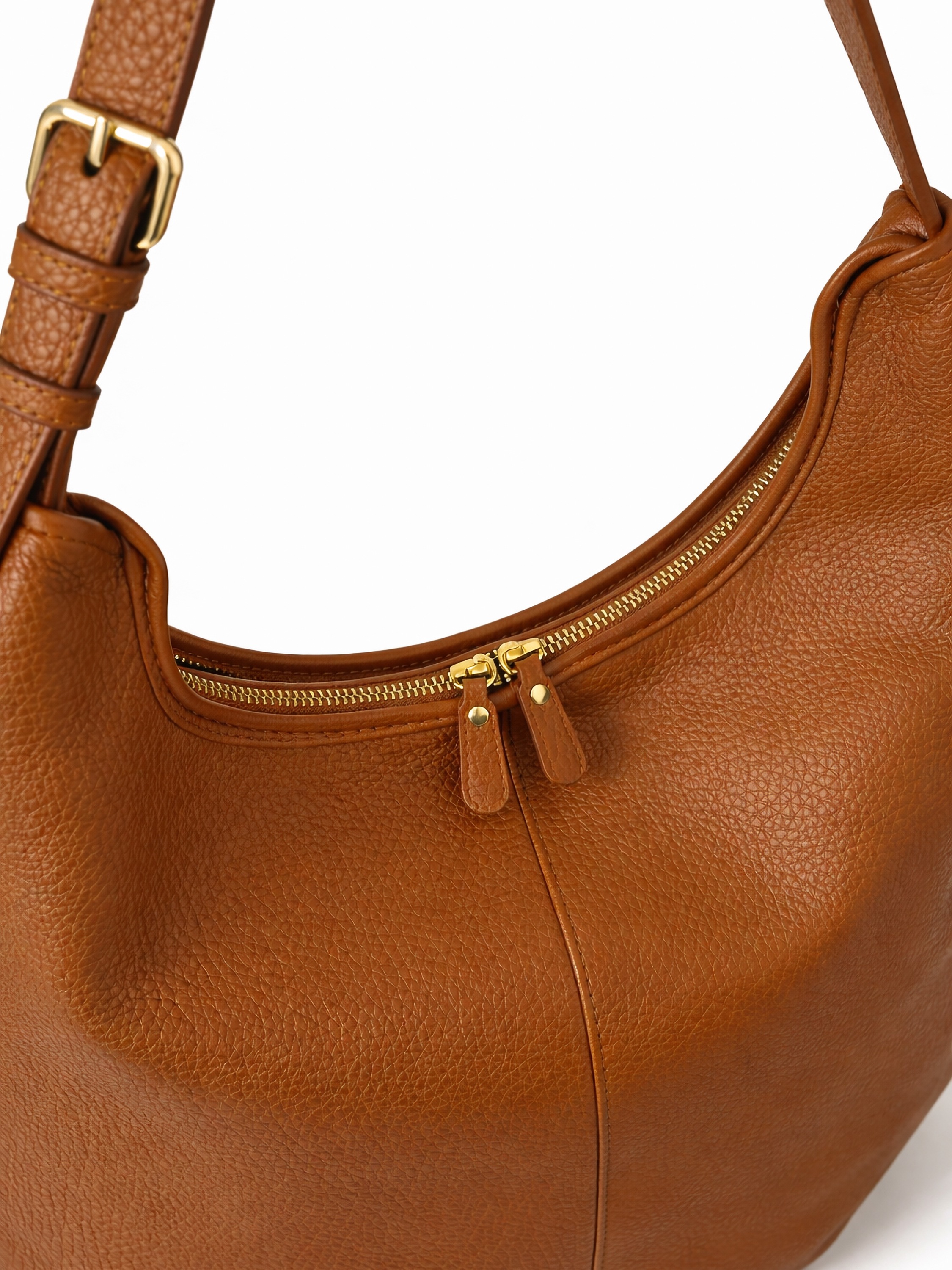 Schultertasche "Fred", Damen, Gr. B/H/T: 45cm x 45cm x 1cm onesize, braun, Leder, COLLEZIONE ALESSANDRO, Taschen Schultertasche, aus Rindsleder, mit langem Riemen 2