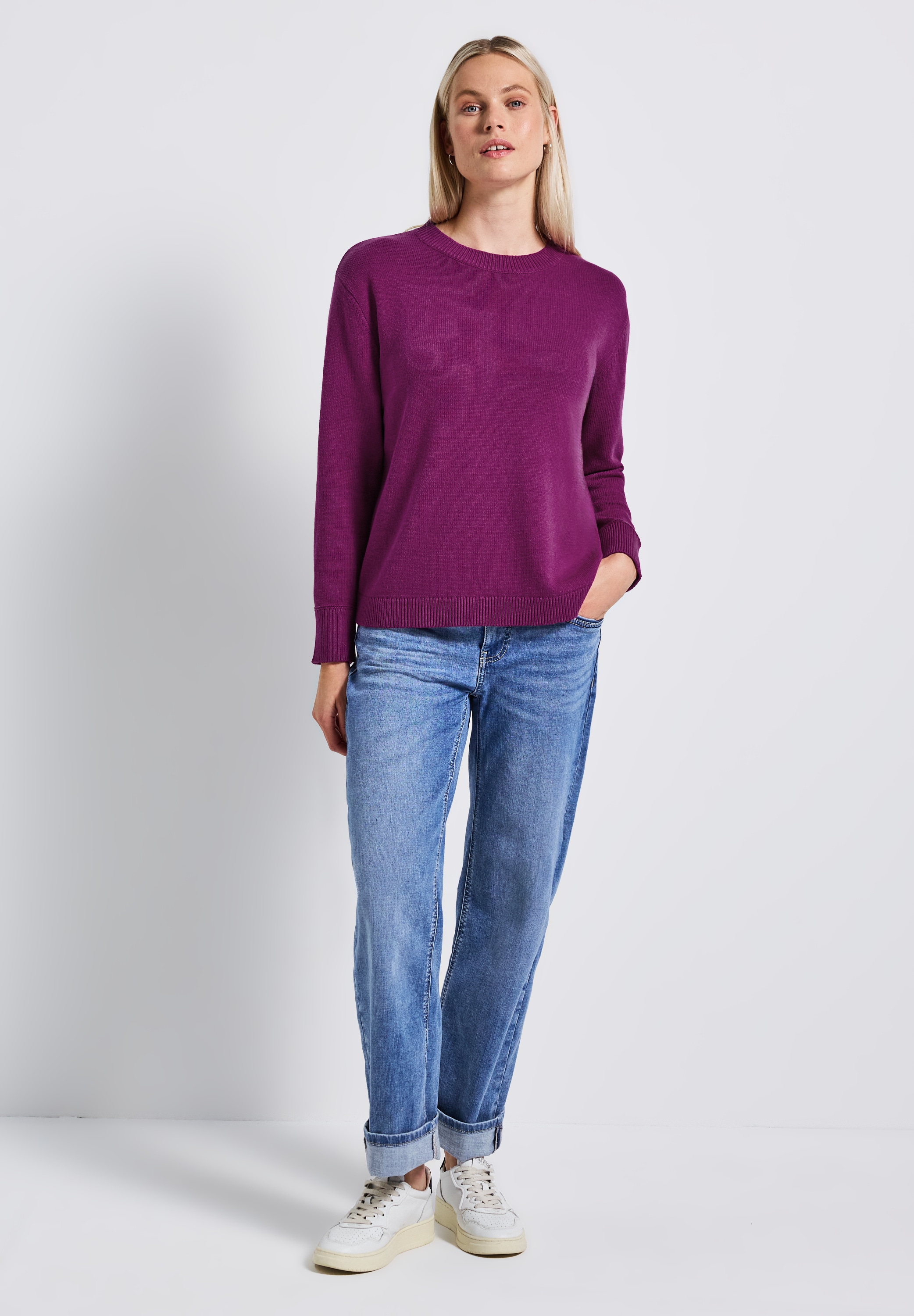 STREET ONE Strickpullover, mit Rundhalsausschnitt