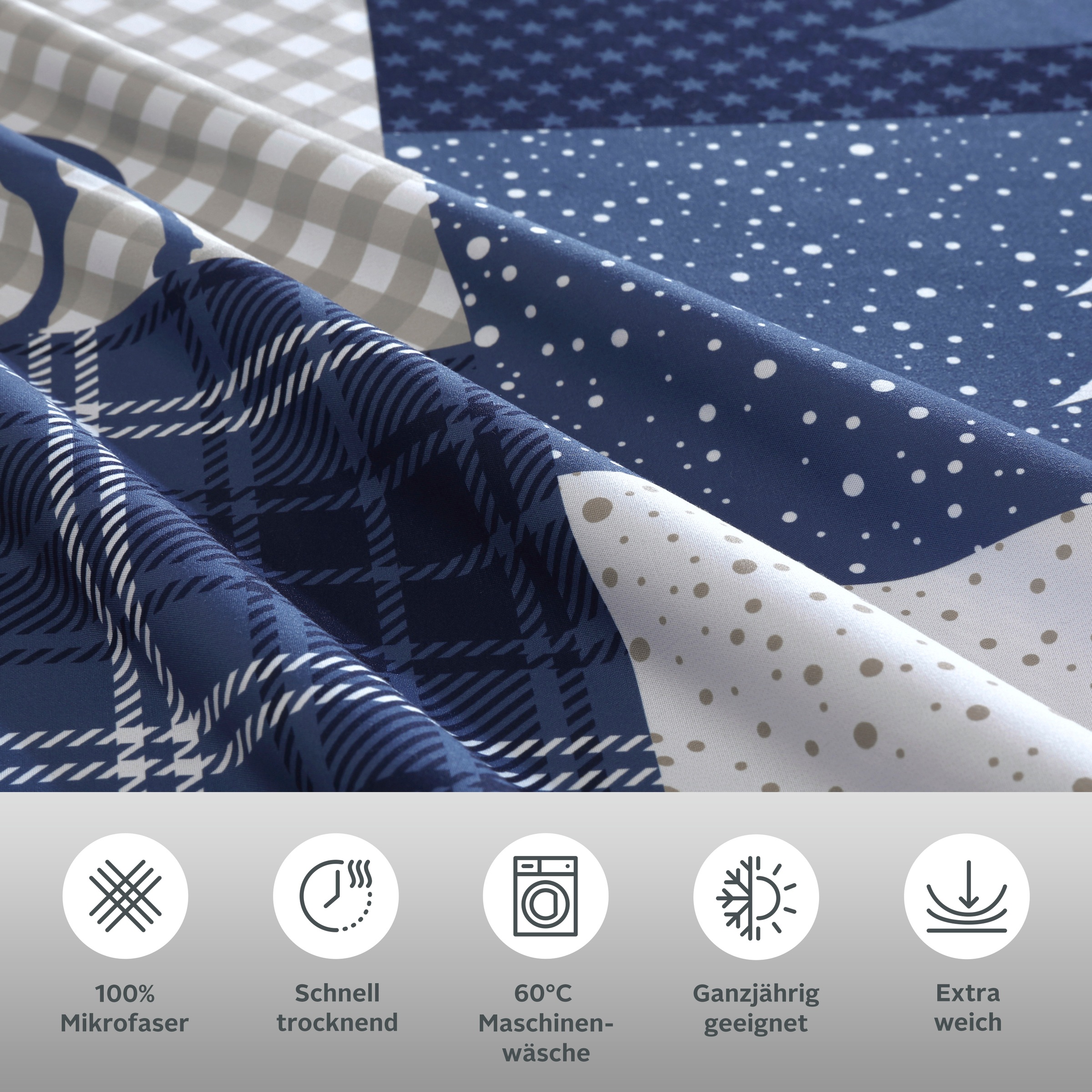 Thumbnail - OTTO home Bettwäsche "Nicholas" 2 Weihnachtsbettwäsche, Winter, in 3 Qualitäten verfügbar