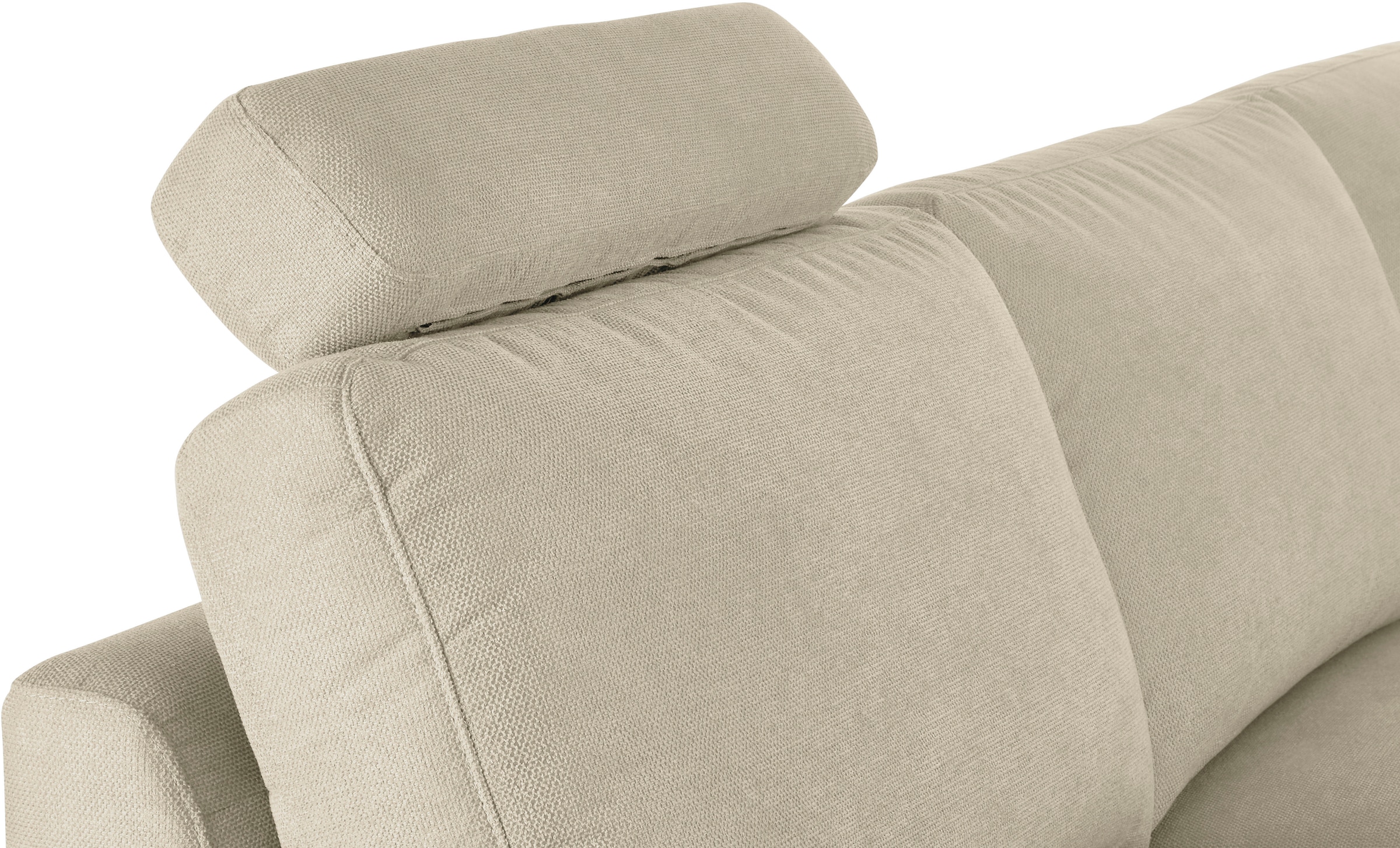 3C Candy Ecksofa »Lecce, wahlweise PUR-Schaumstoff oder Tonnentaschenfederkern« Bett im 2,5-Sitzer, teilmotorische Schlaffunktion im Longchair, L-Form