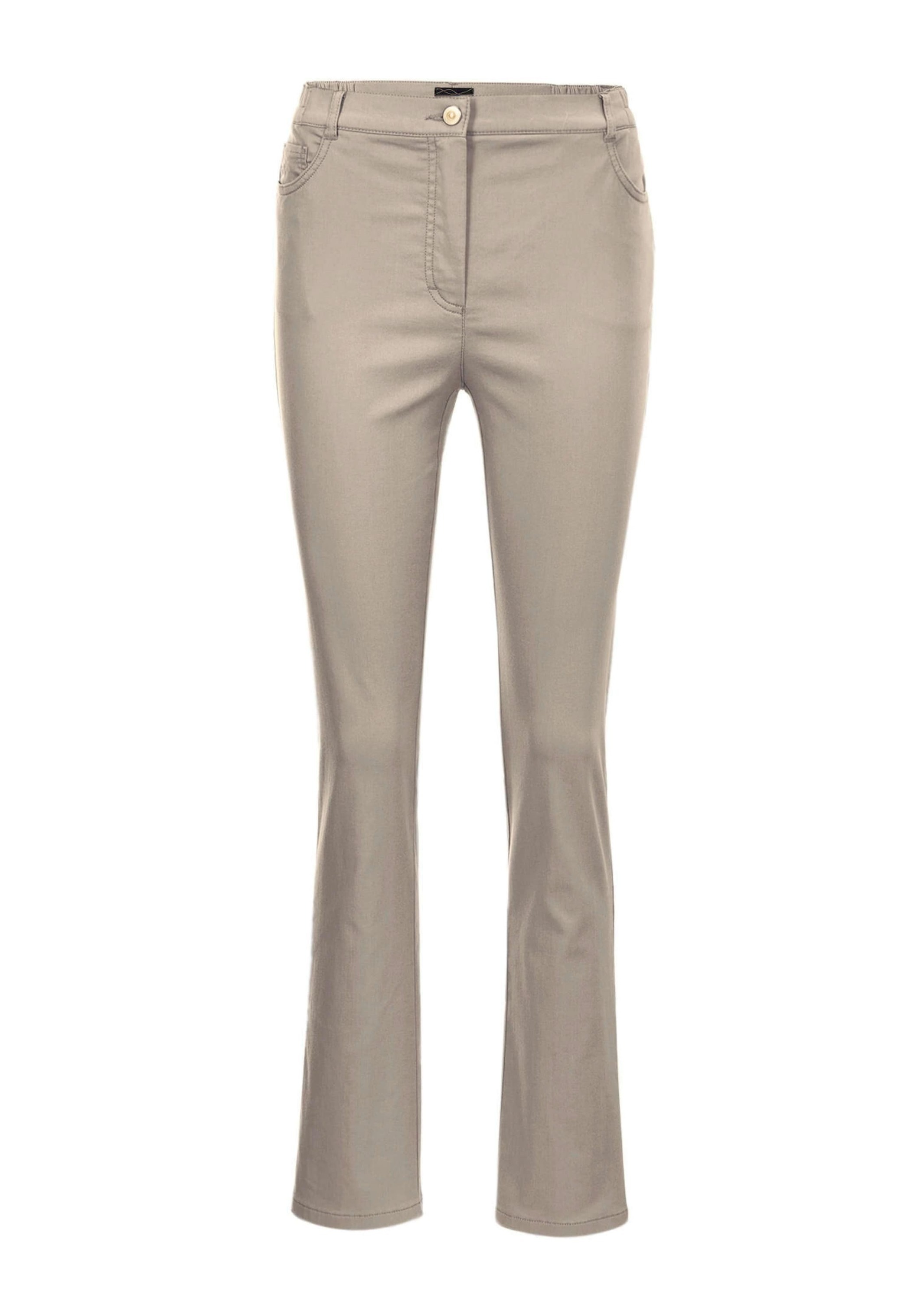 2-in-1-Hose GOLDNER "Bequeme Hose LOUISA COMFORT+", Damen, Gr. 52, N-Gr, beige, Obermaterial: 84% Baumwolle CO. 14% Polyamid PA. 2% Elasthan EL., Hosen