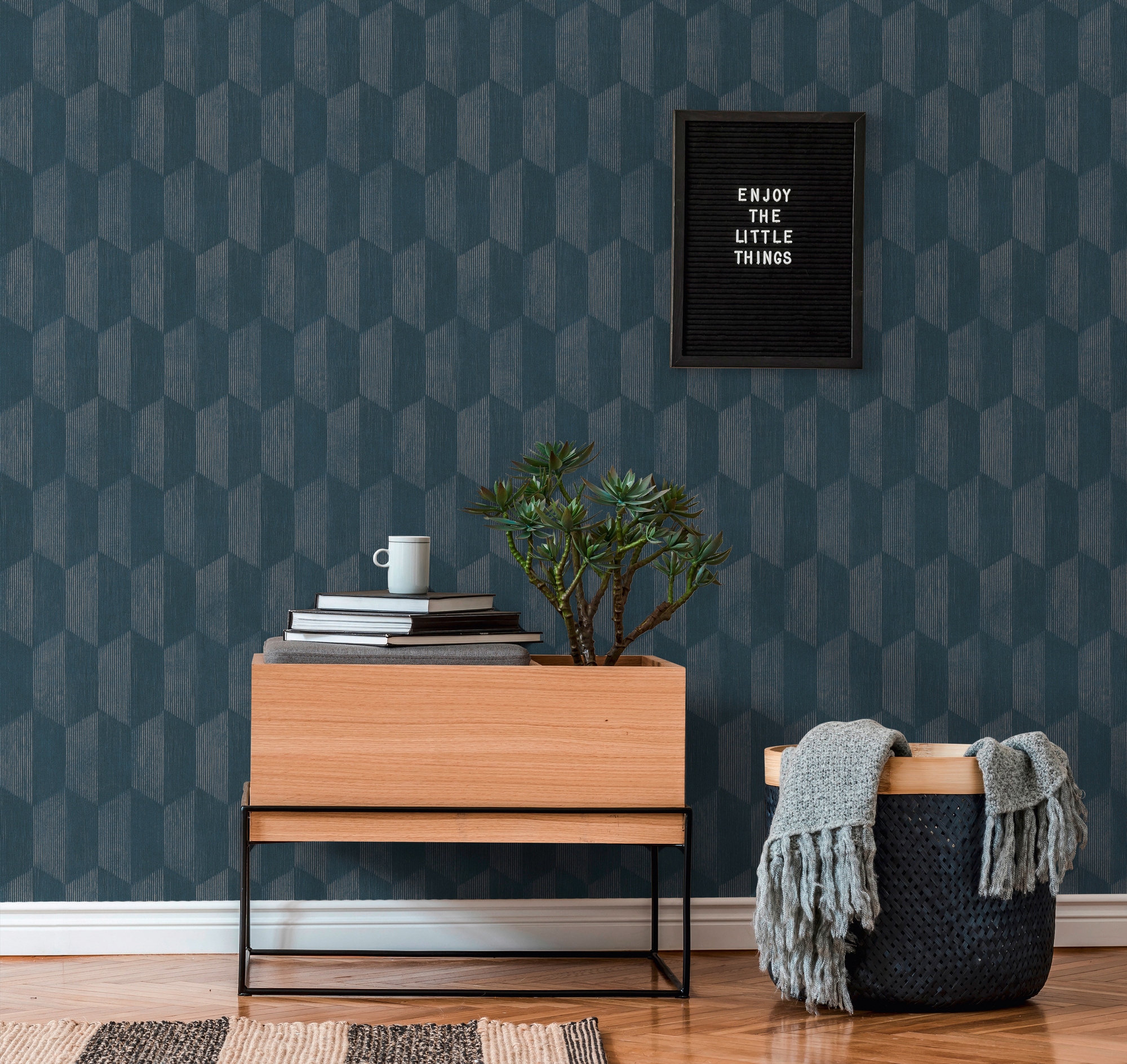 A.S. Création Vliestapete »Geo Effect«, 3D-Optik-metallic-geometrisch, Geometrische Tapete 3D Effekt Tapeten Wohnzimmer Schlafzimmer Küche