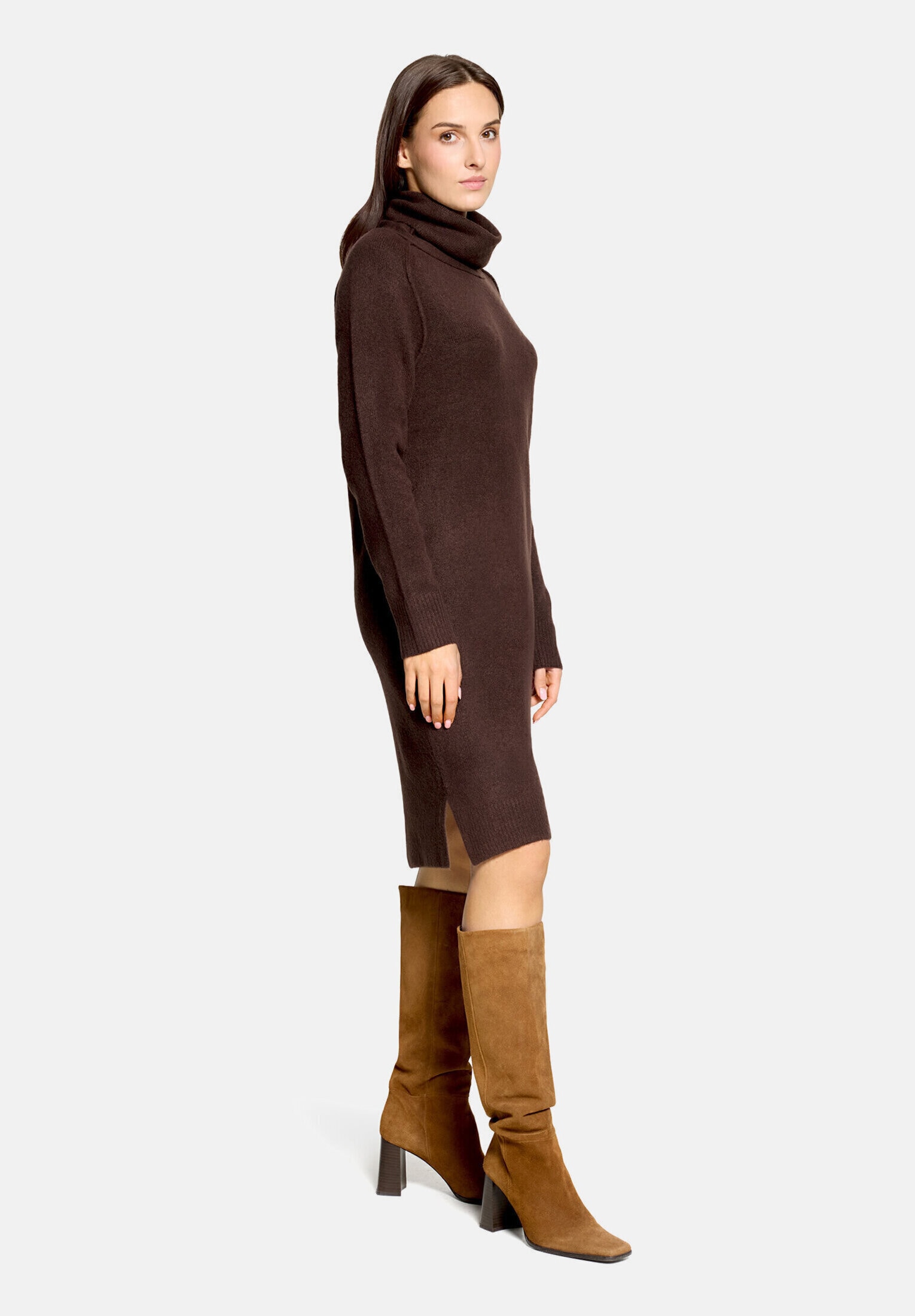 Cartoon Strickkleid "Damen mit Turtle Neck" Ohne Tasche