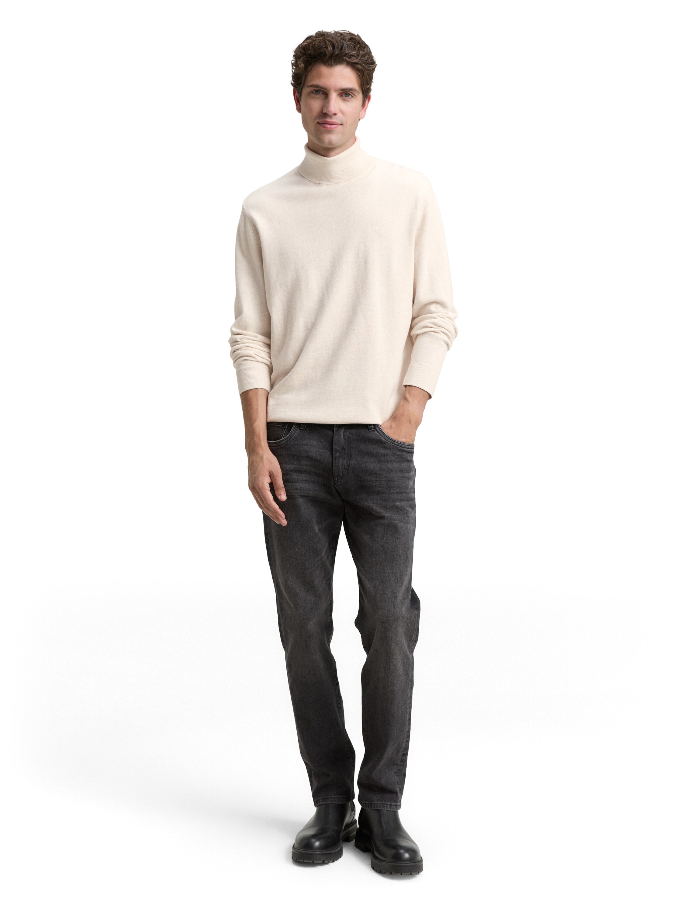 TOM TAILOR Rollkragenpullover, im Strick-Design