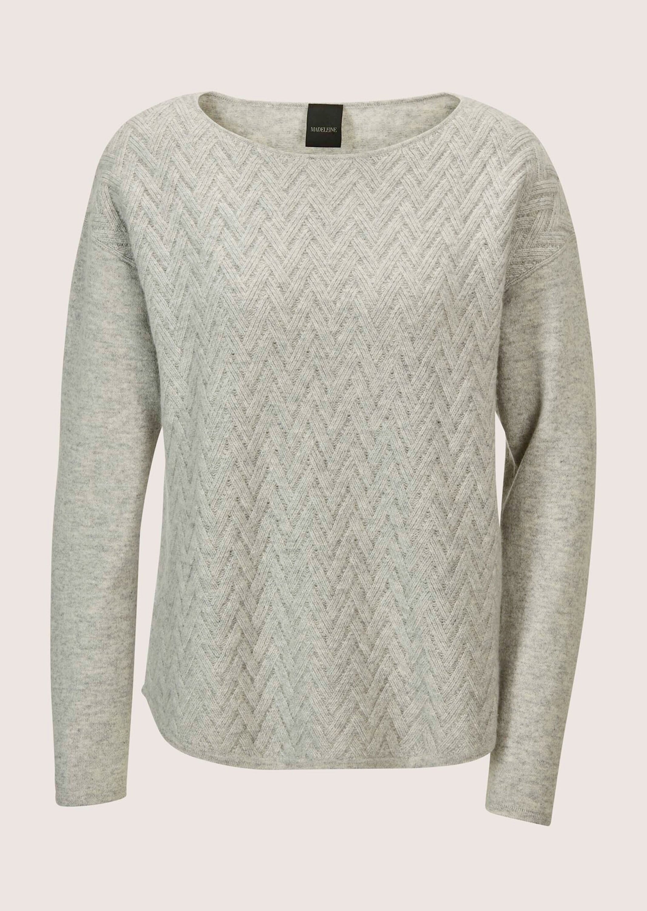 MADELEINE Longpullover "Pullover Pullover" vorne Allover-Jacquard günstig online kaufen
