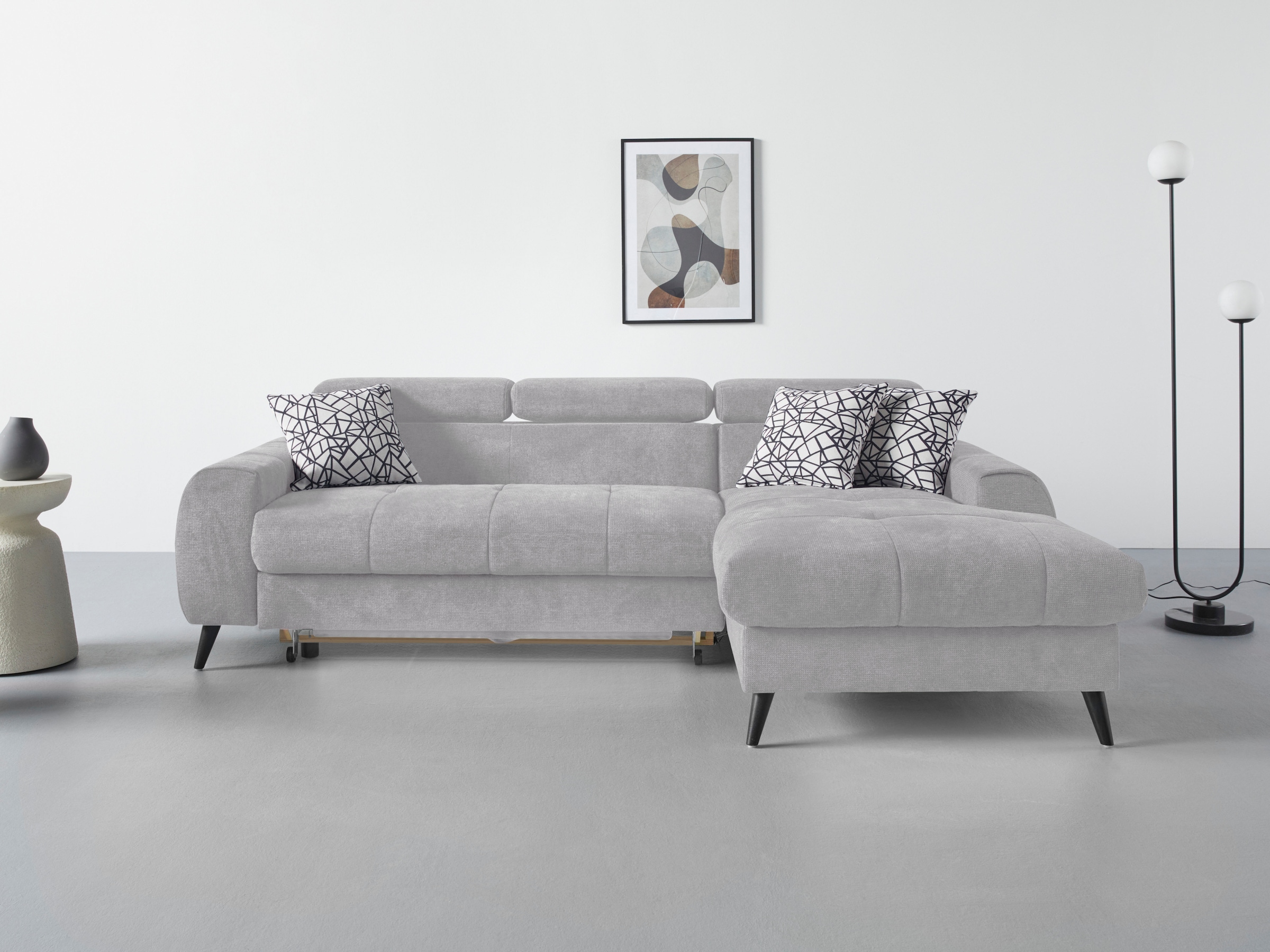 COTTA Ecksofa "Mia L-Form", 3-tlg.-Kissen-Set, Recamiere, wahlweise mit ode günstig online kaufen