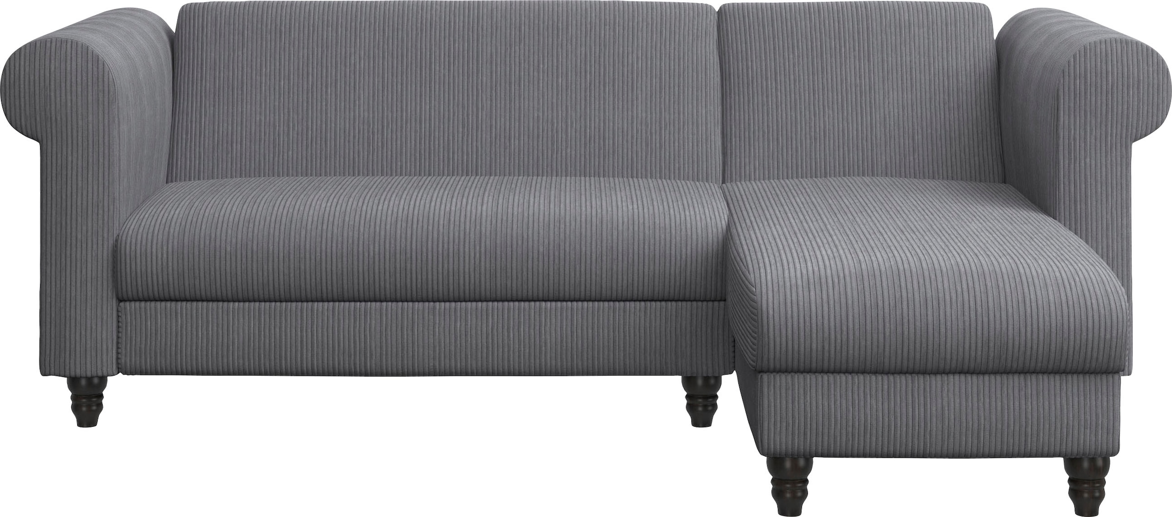 Dorel Home Ecksofa »Felix II, L-Form, Schlafsofa 241cm (Liegefl. 108/195 cm),«, verstellb. Rückenlehne, Recamiere wechselbar, Cord