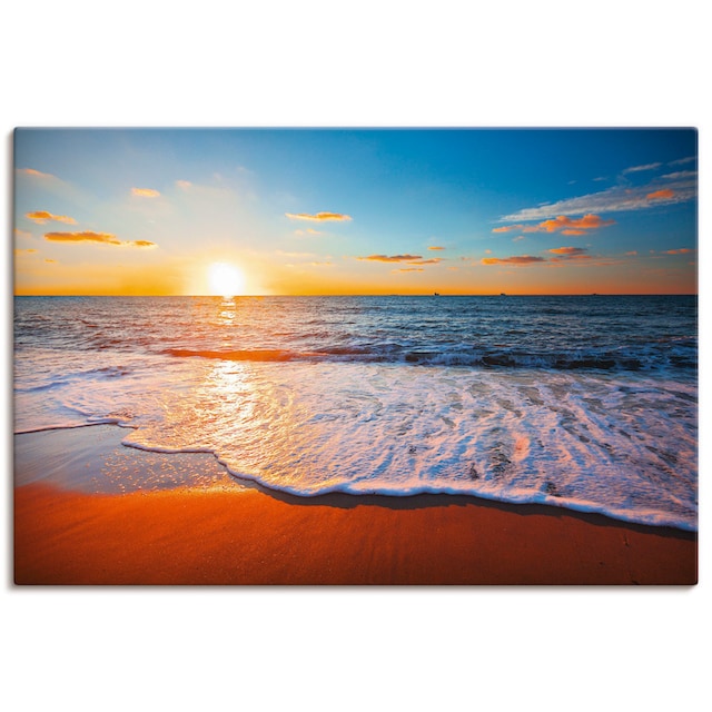 Artland Wandbild »Sonnenuntergang und das Meer«, Strand, (1 St.), als  Alubild, Leinwandbild, Wandaufkleber oder Poster in versch. Größen kaufen |  BAUR