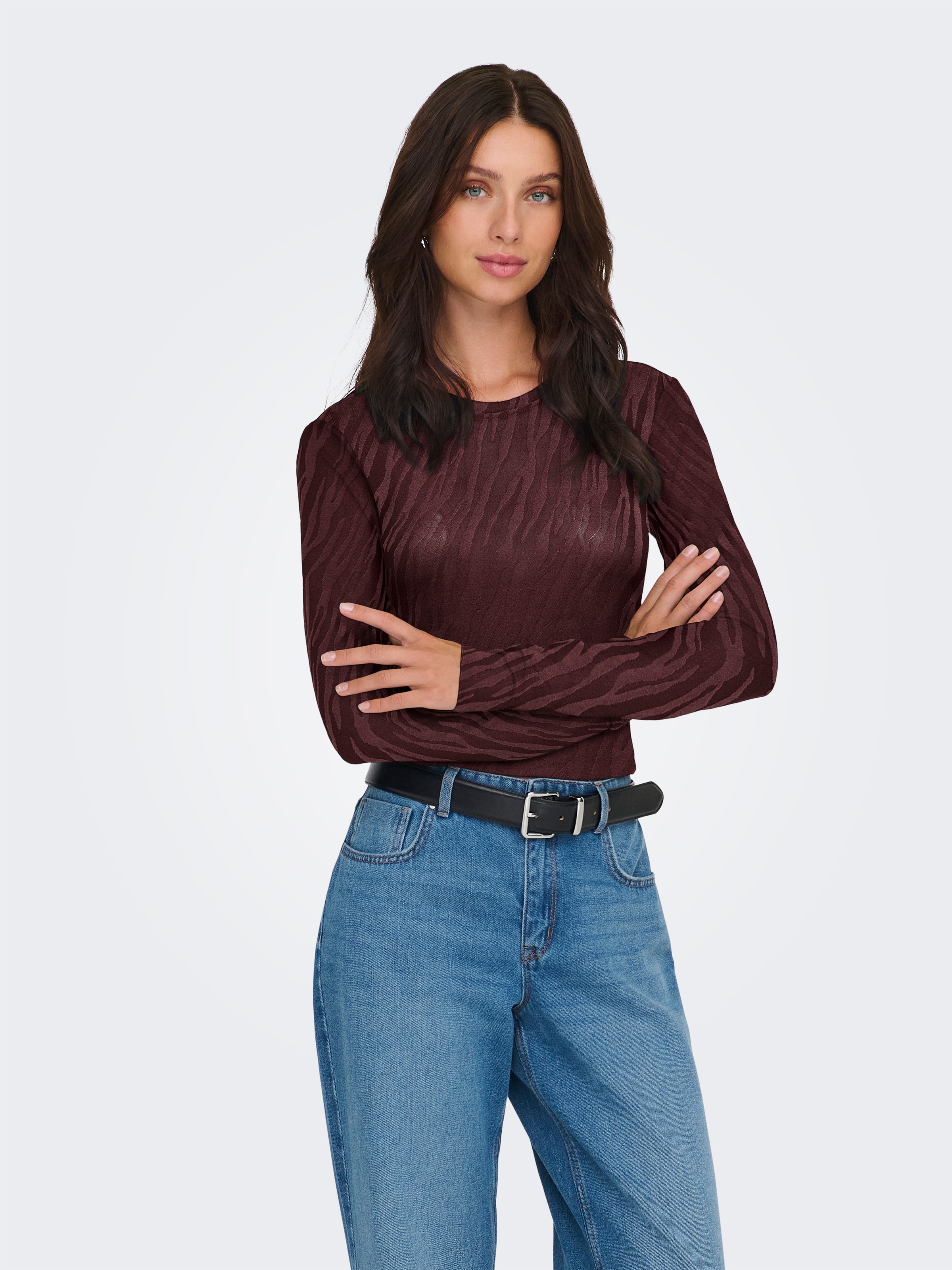 Thumbnail - ONLY Langarmshirt "ONLZELE L/S ROUNDNECK TOP JRS"