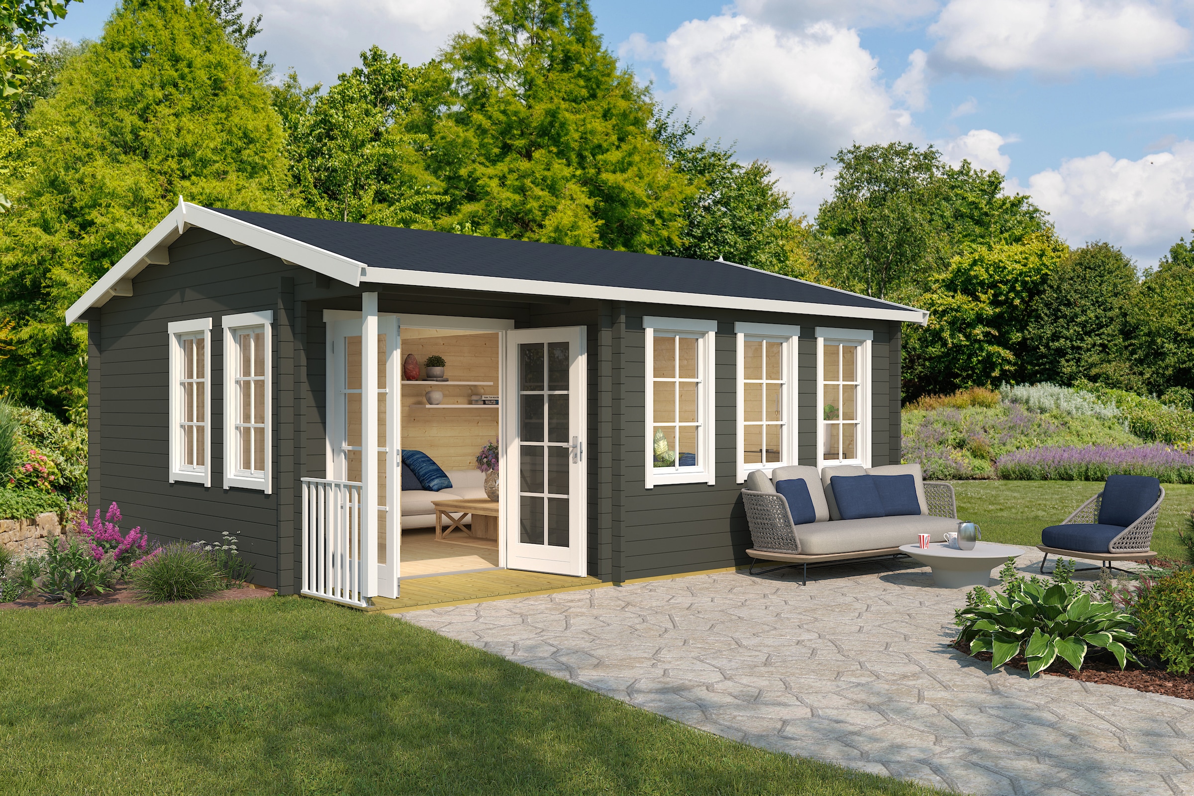 Nordic Holz Gartenhaus "SRI LANKA SET" günstig online kaufen