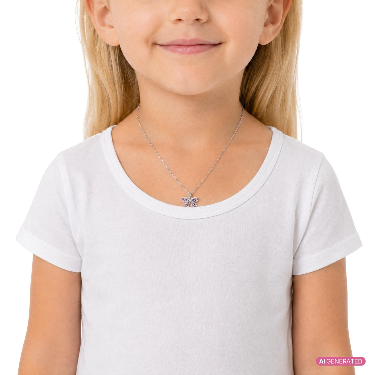 Prinzessin Lillifee Kette mit Anhänger »Schleife« mit Zirkonia (synth.)