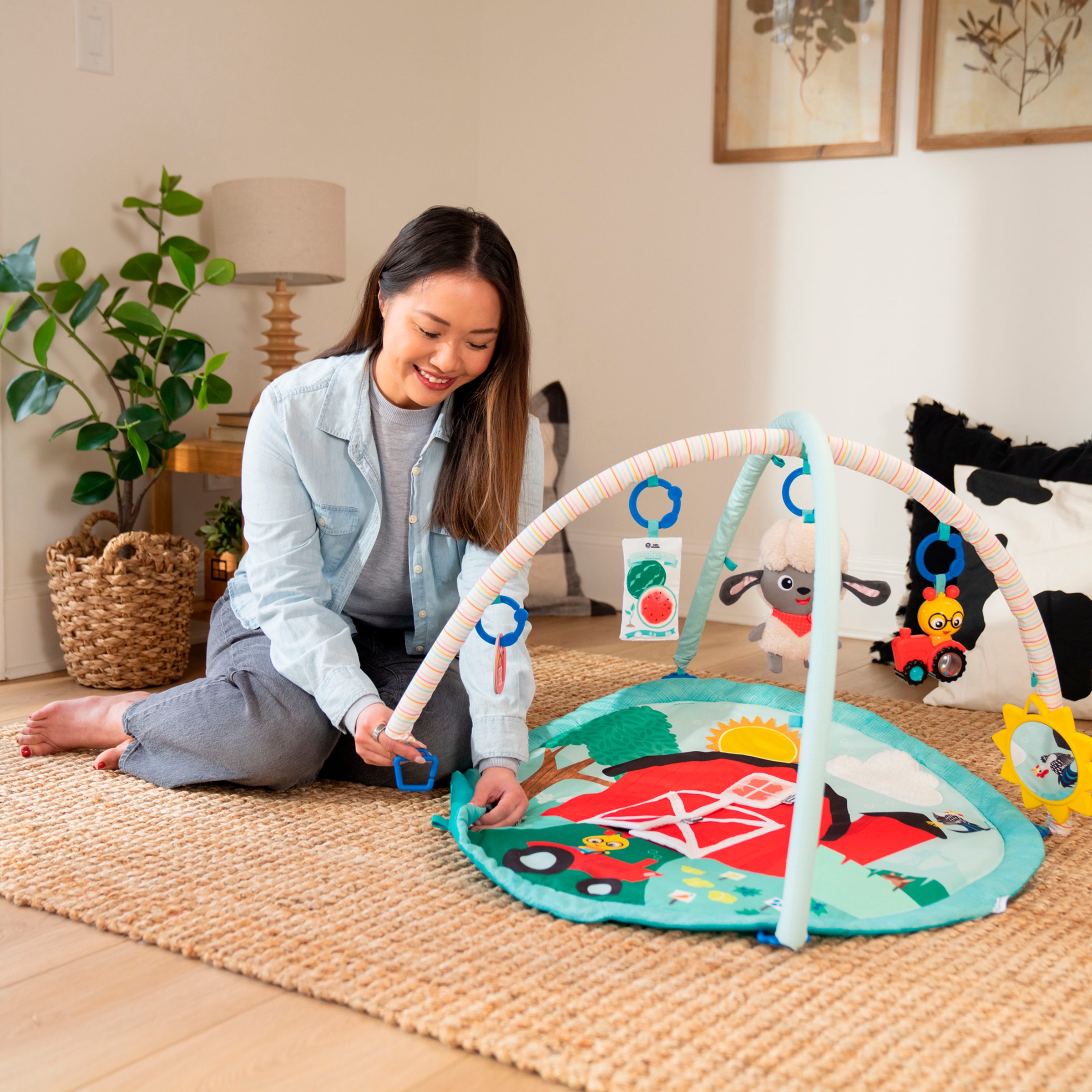 Baby Einstein Spielbogen »Happy Harvest Touch & Feel Activity Gym«, mit Soundeffekt