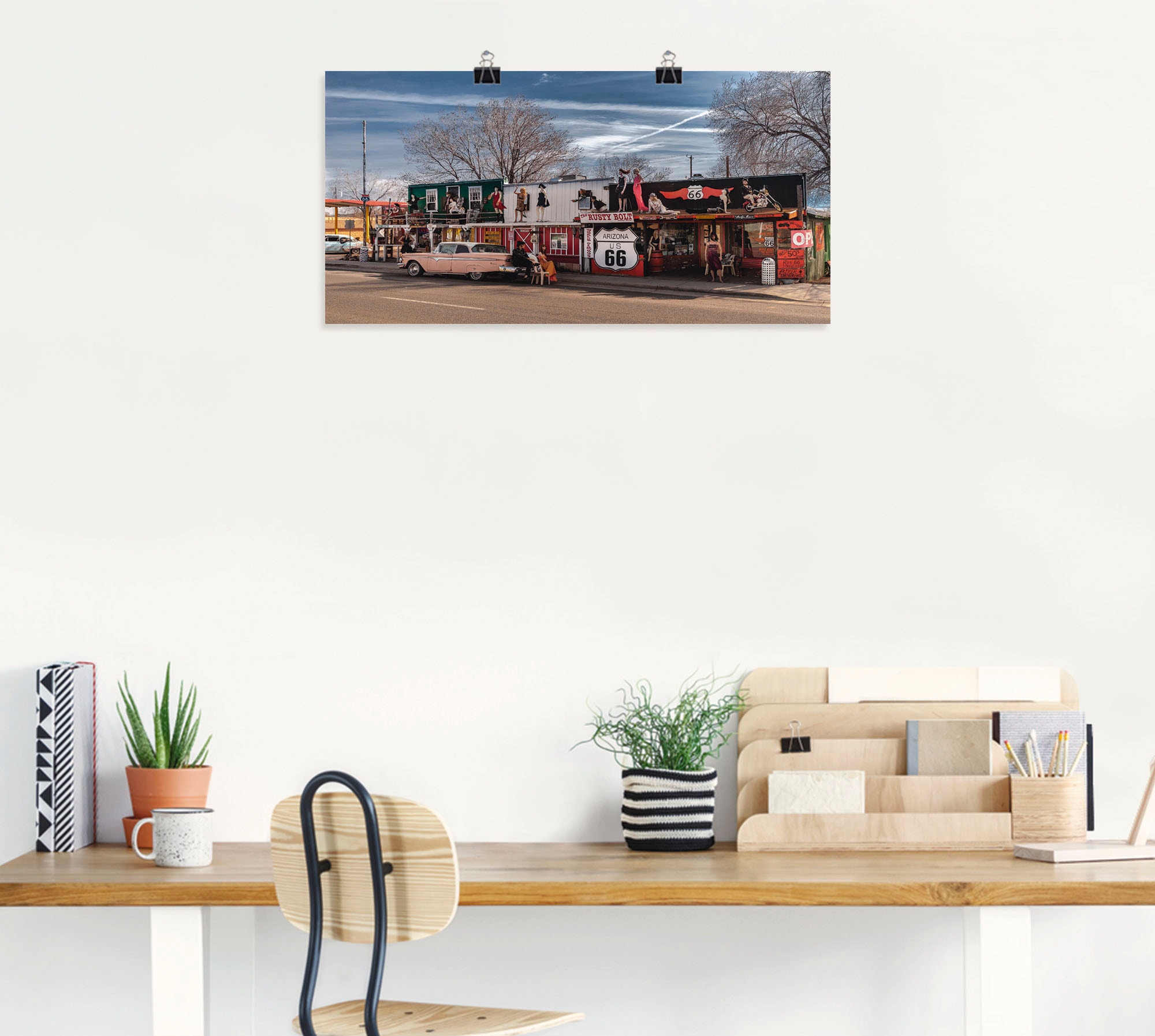 Artland Wandbild »Historische Route 66 in Seligman«, Amerika, (1 St.), als Leinwandbild, Poster in verschied. Größen