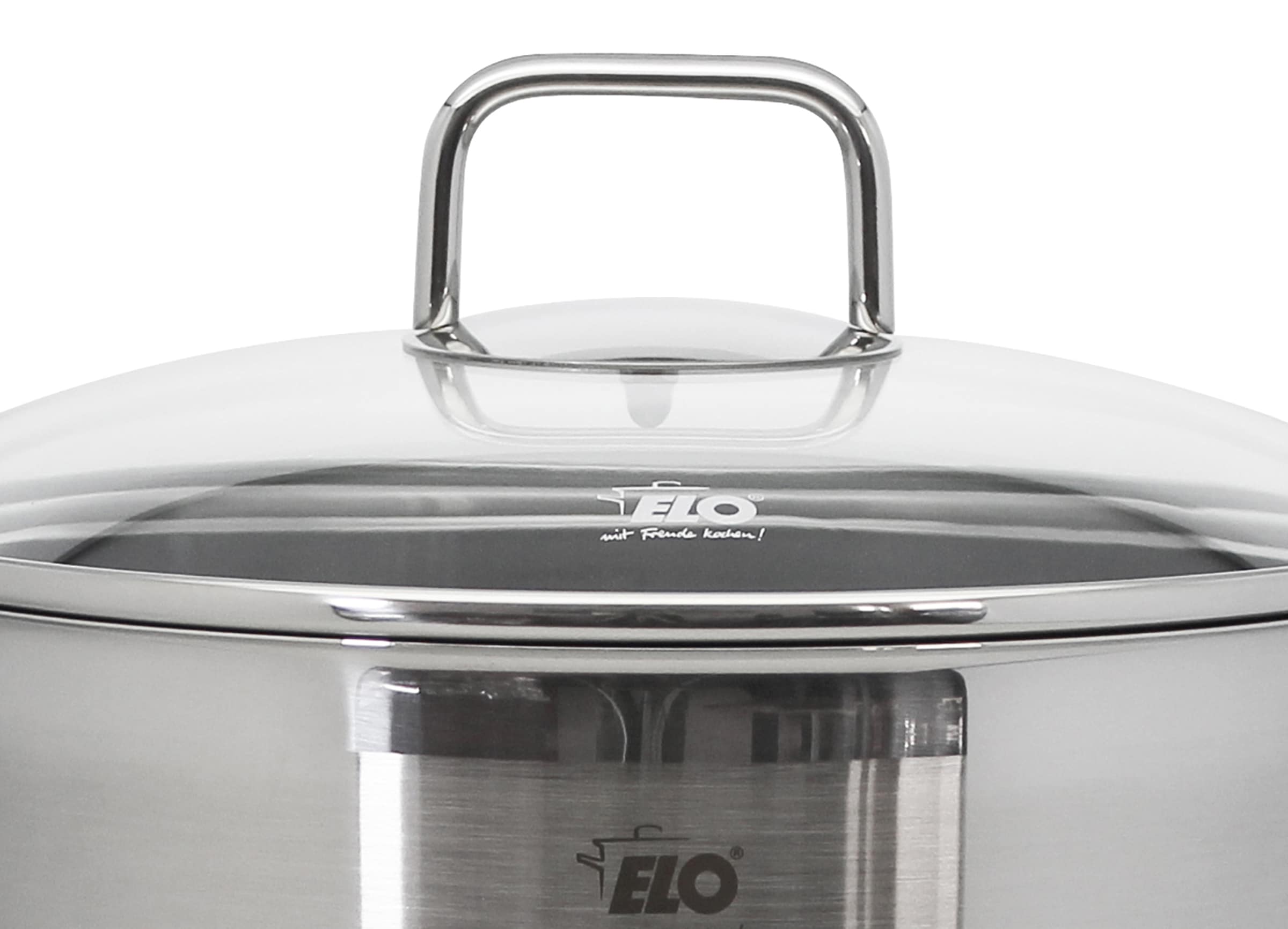 Elo Basic Topf-Set »Basic Profi Duo Therm Topfset 6-teilig«, Edelstahl, (Set, 10 tlg.), Volumenskala, integriertes Öl-Dosiersystem