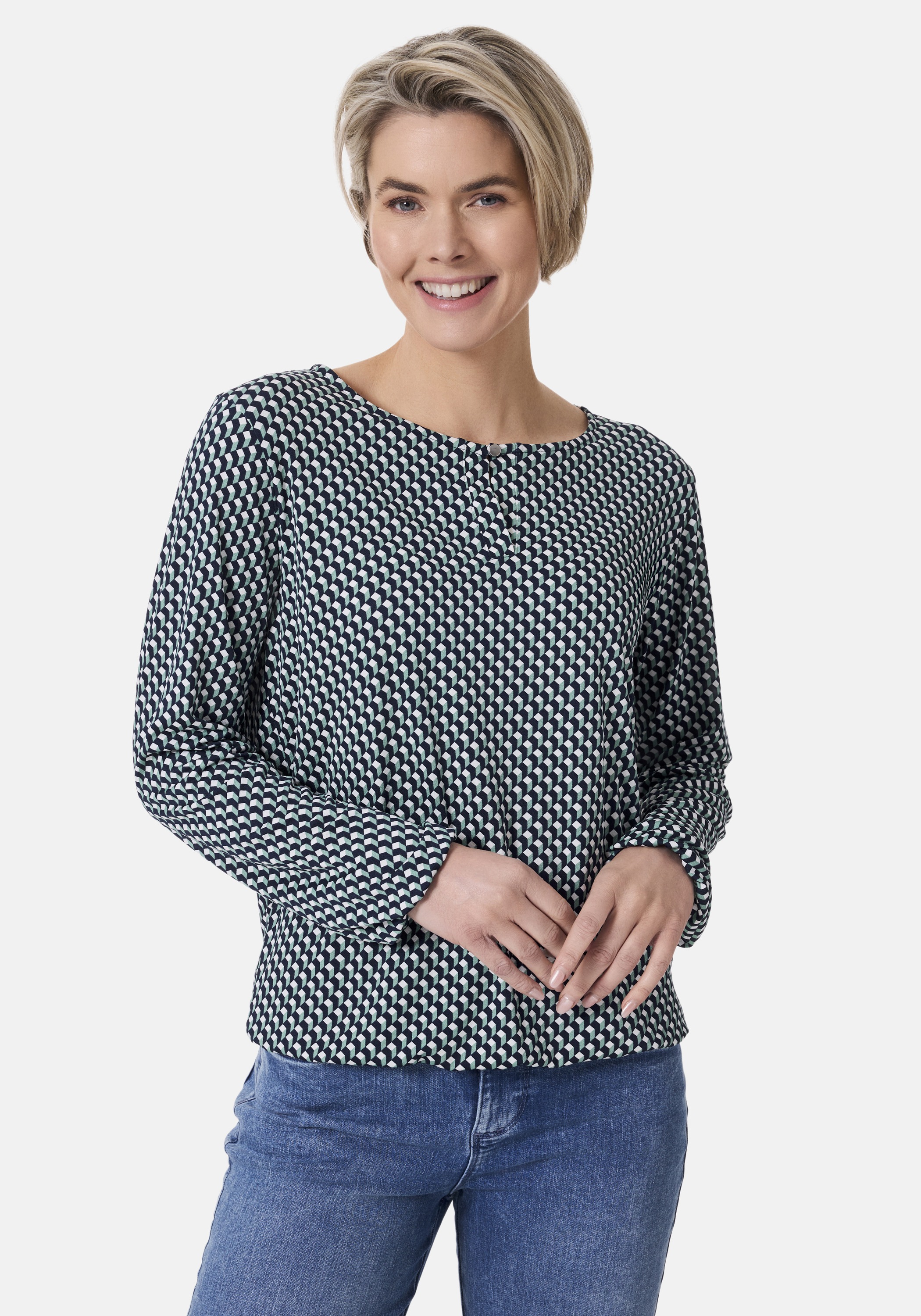 STOOKER WOMEN Langarmshirt "CALLA Print Langarmshirt", Regular Fit Blusen-S günstig online kaufen