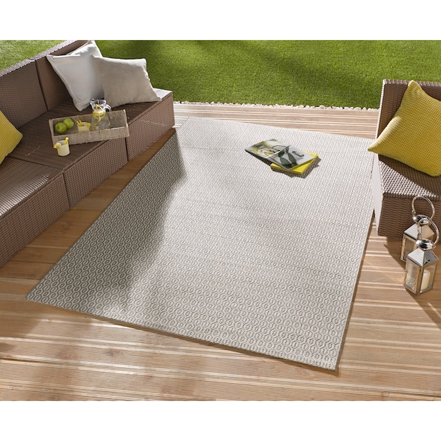 NORTHRUGS Teppich »Coin«, rechteckig, In-& Outdoor, Wetterfest, Balkon,  Sisal-Optik, Wohnzimmer,Wasserfest | BAUR