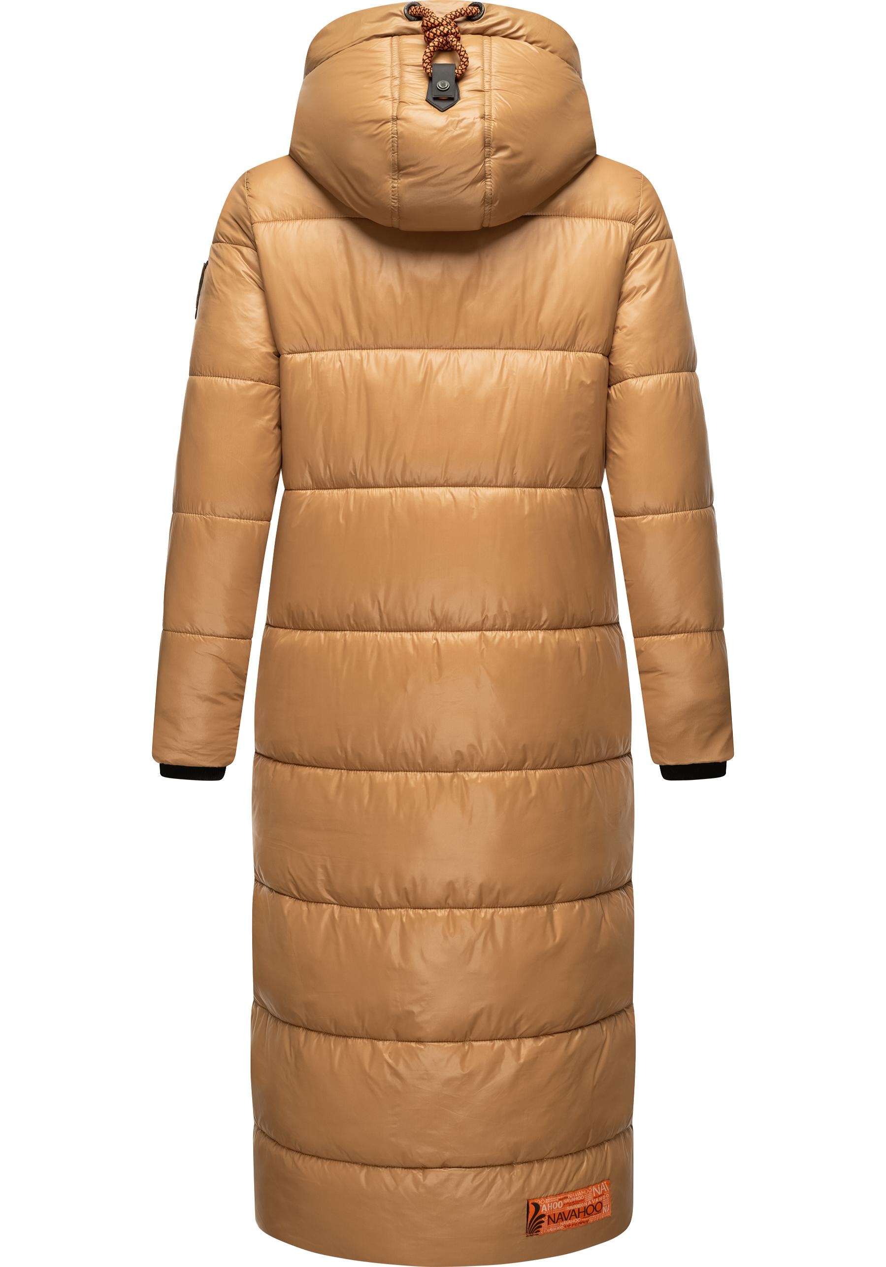 Navahoo Steppmantel »Schmuseengel«, warm gefütterte Winter Steppjacke mit Kontrastdetails