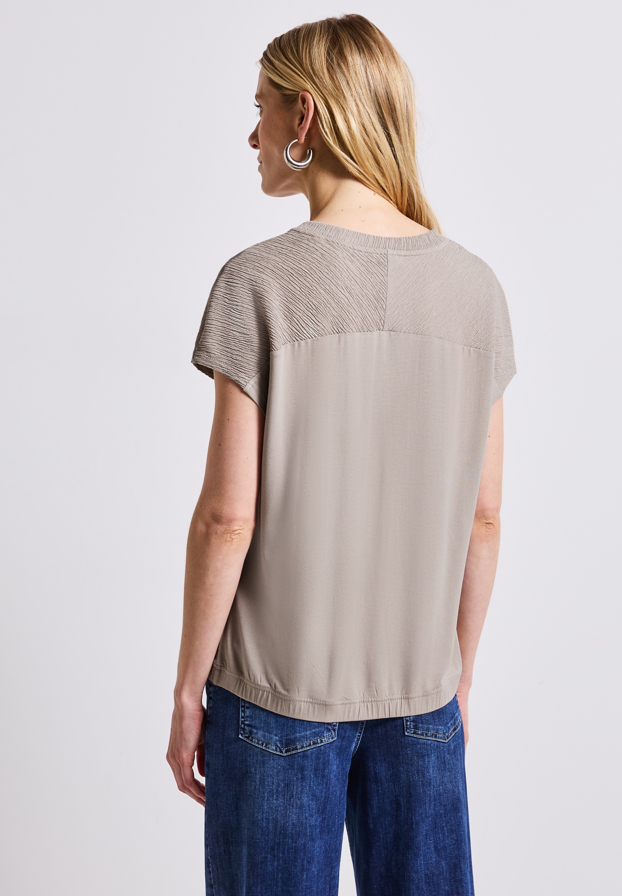 STREET ONE T-Shirt, mit Elastiksaum günstig online kaufen