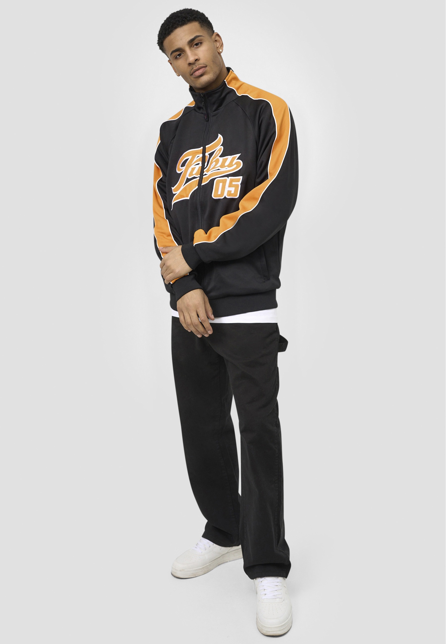 Fubu Allwetterjacke »Fubu Herren FM213-002-1 Varsity Track Jacket« 1 Stk. tlg. ohne Kapuze