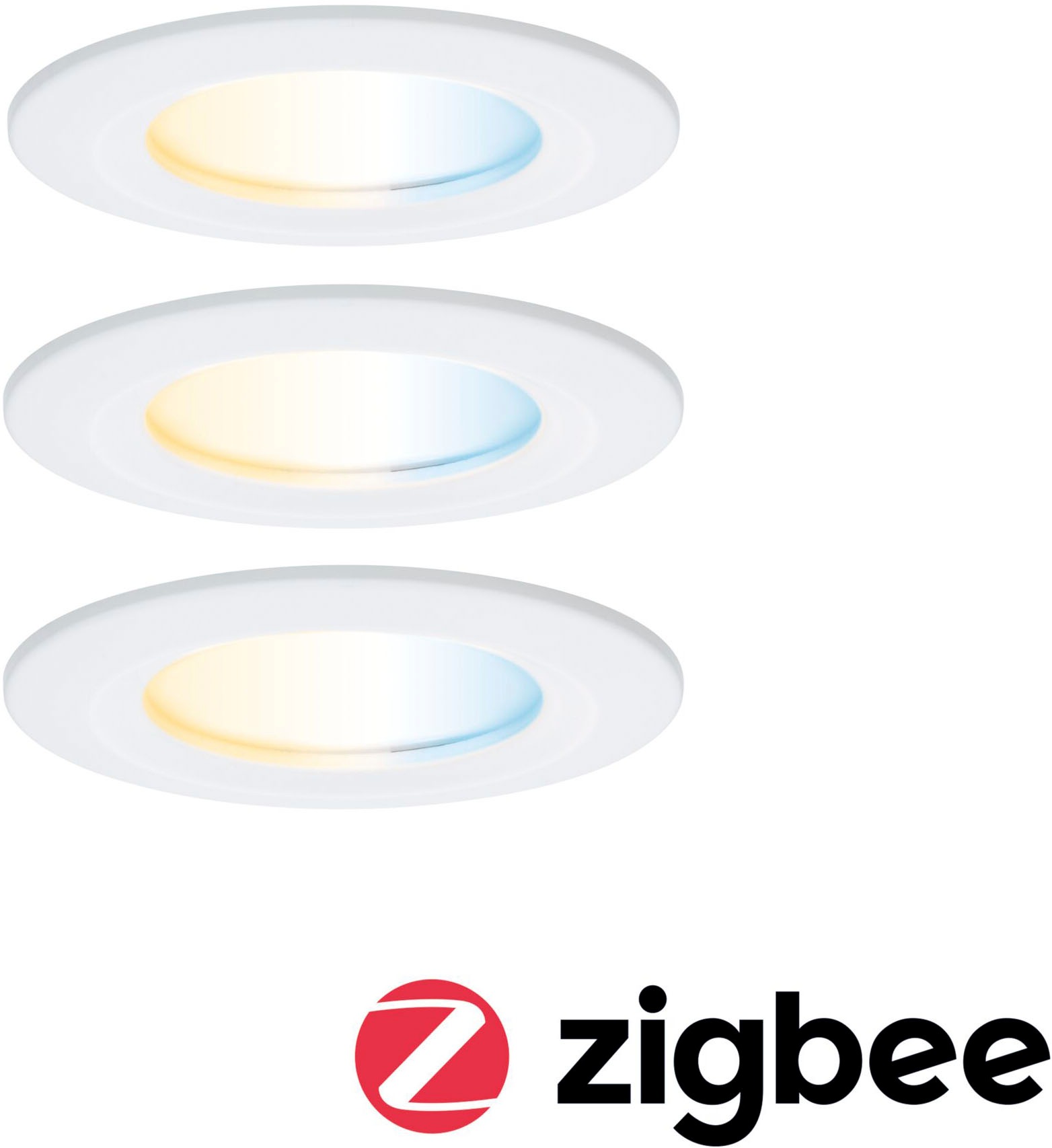 Paulmann LED Einbauleuchte »LED Einbauleuchte Nova Coin IP44 rund 78mm«, 3 flammig, Leuchtmittel LED-Modul | LED fest integriert, Memoryfunktion, Farbwechsler, Farbsteuerung, Dimmer, Smart Home