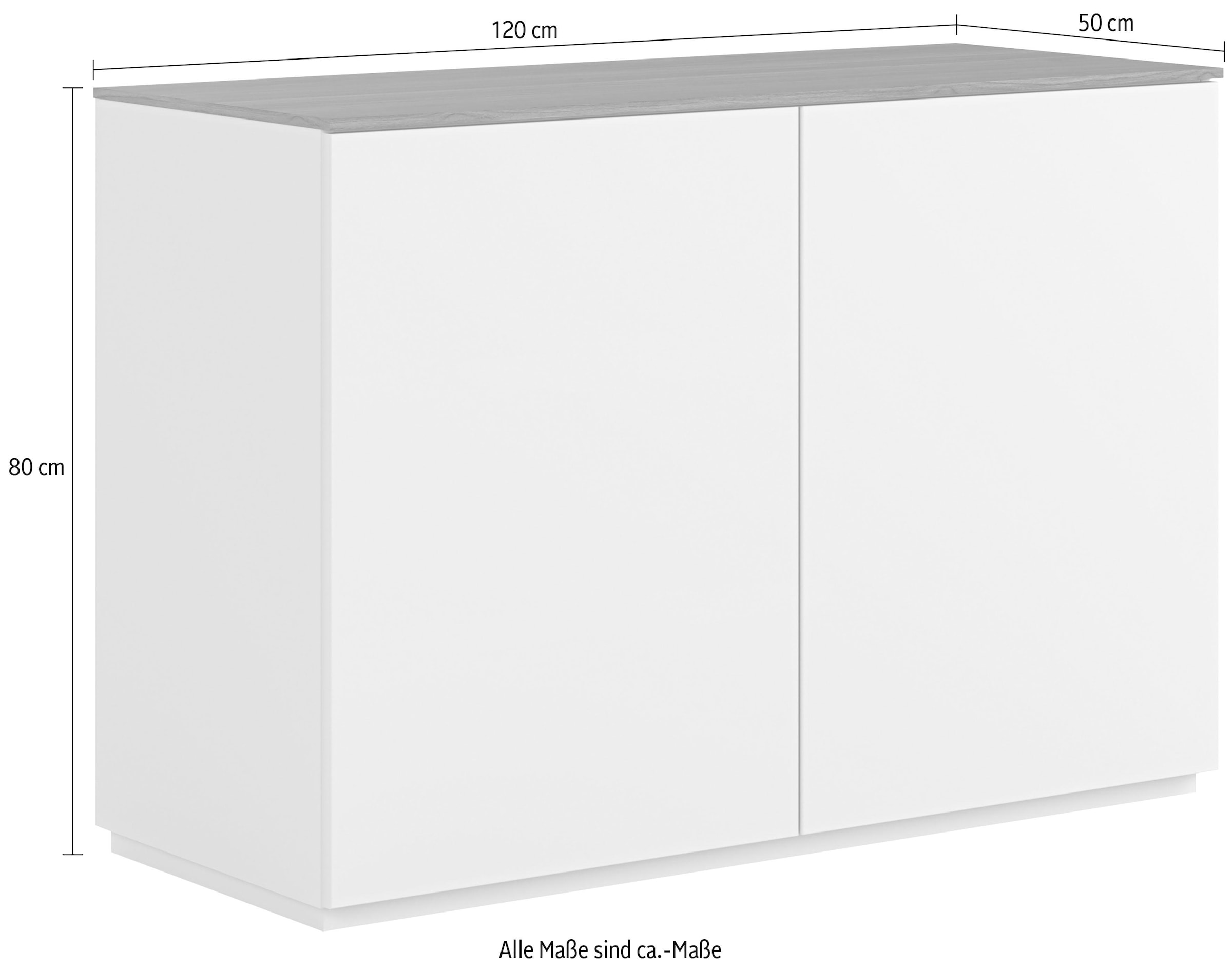 TemaHome Sideboard »Join«, Push-to-Open-Funktion, aus schöner Honeycomb-Bauweise, Breite 120 cm