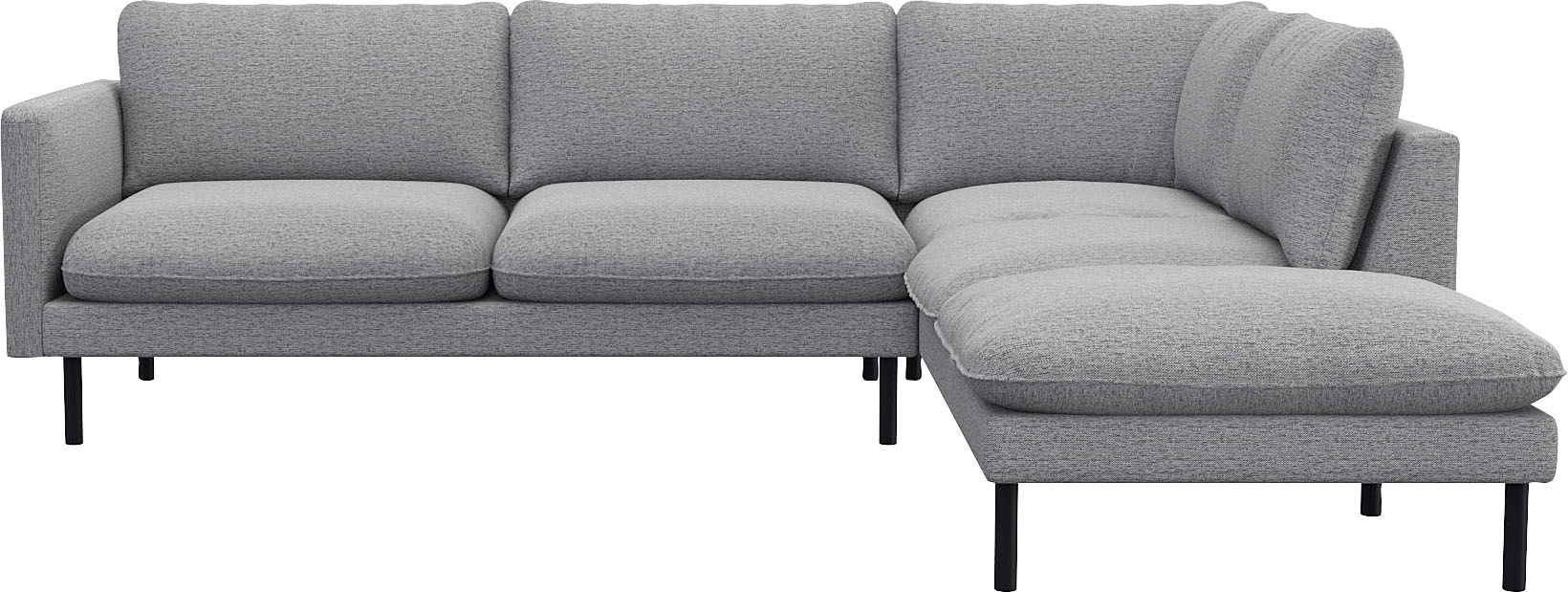 FLEXLUX Ecksofa "Bolzano Designsofa, bequem durch Kaltschaum im Sitz, L-Form" lose Sitz -& Rückenkissen, hohe Füße