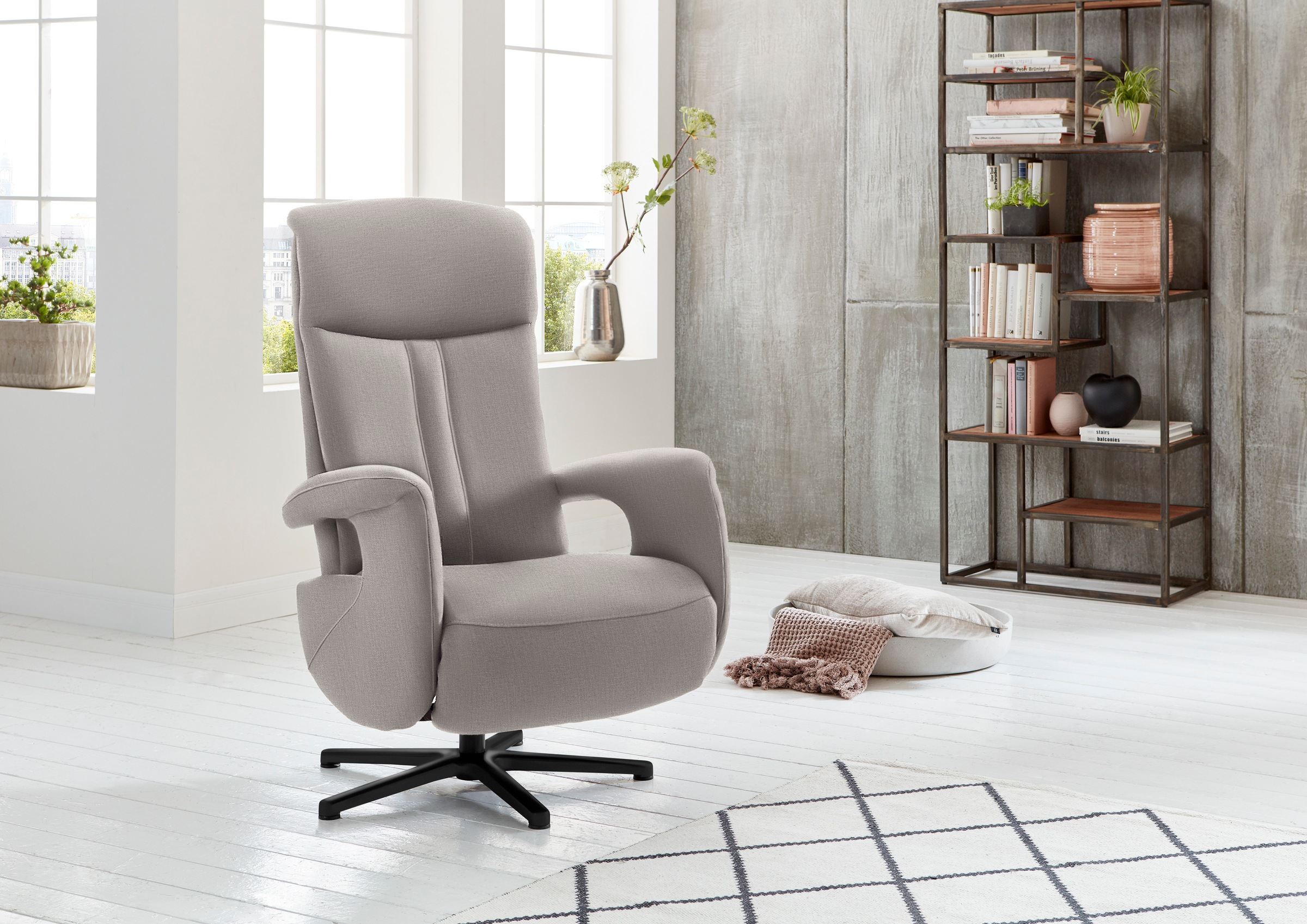 Die PlanBar Relaxsessel »MP-RS18073«, 360° drehbar, inkl. man. Kopfpolsterverstellung u. Relax-Funktion
