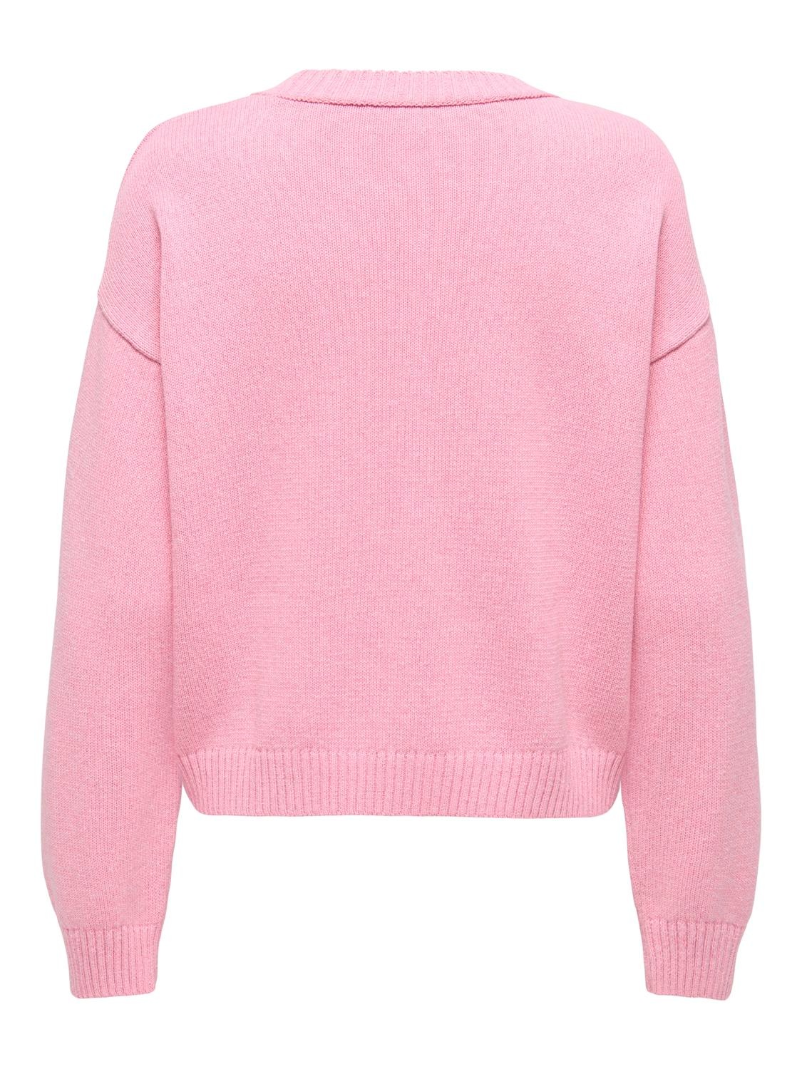 ONLY Strickpullover "ONLELISE LS O-NECK KNT" Baumwollmischung, Rundhals günstig online kaufen