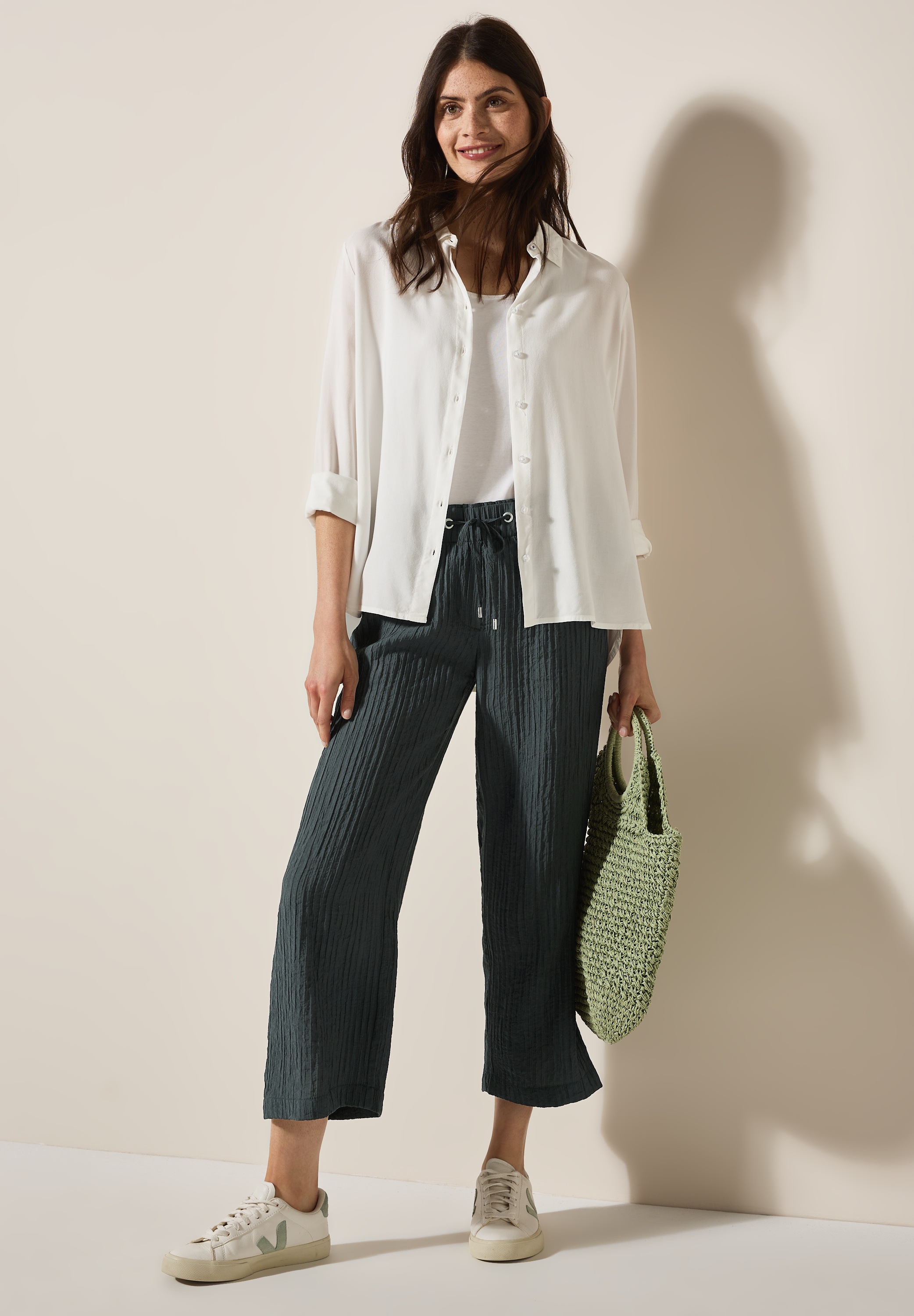 Thumbnail - Cecil Stoffhose "Style Neele" im Loose Fit, Stukturhose