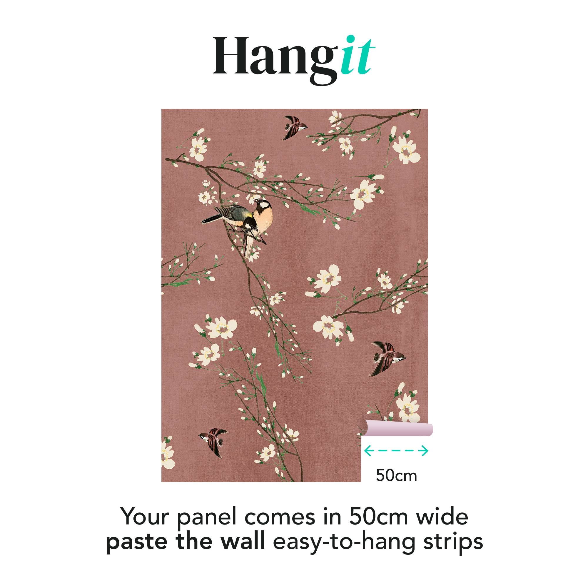 Art for the home Fototapete »Vögel & Blüten« animal print glatt Design Tapeten