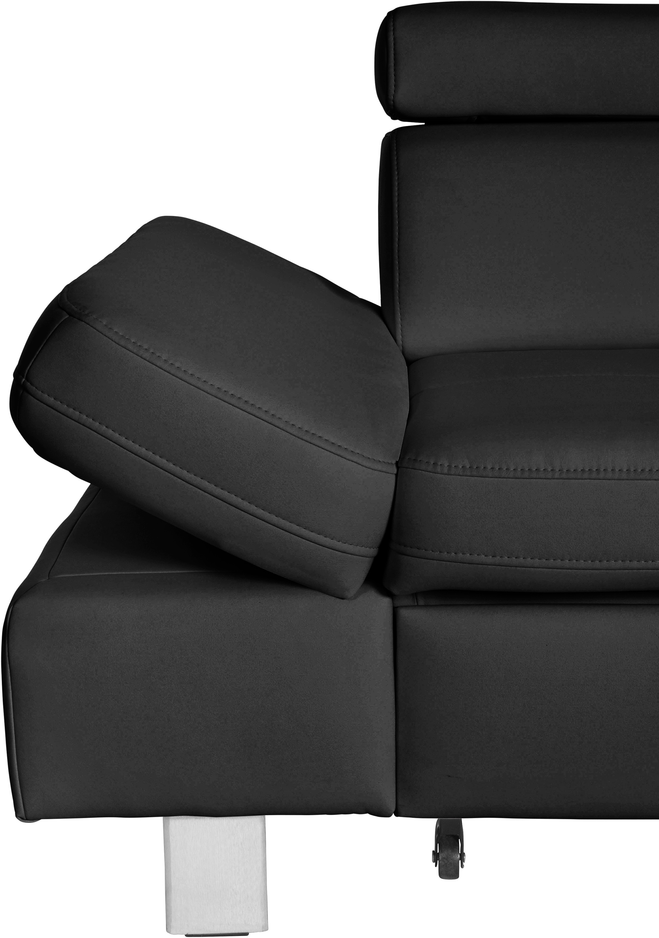 exxpo - sofa fashion Ecksofa »Fiji, hochwertige Detailverarbeitung im Sitz und Rücken, L-Form«, bequem durch Kopf- und Armteilverstellung, wahlweise mit Bettfunktion