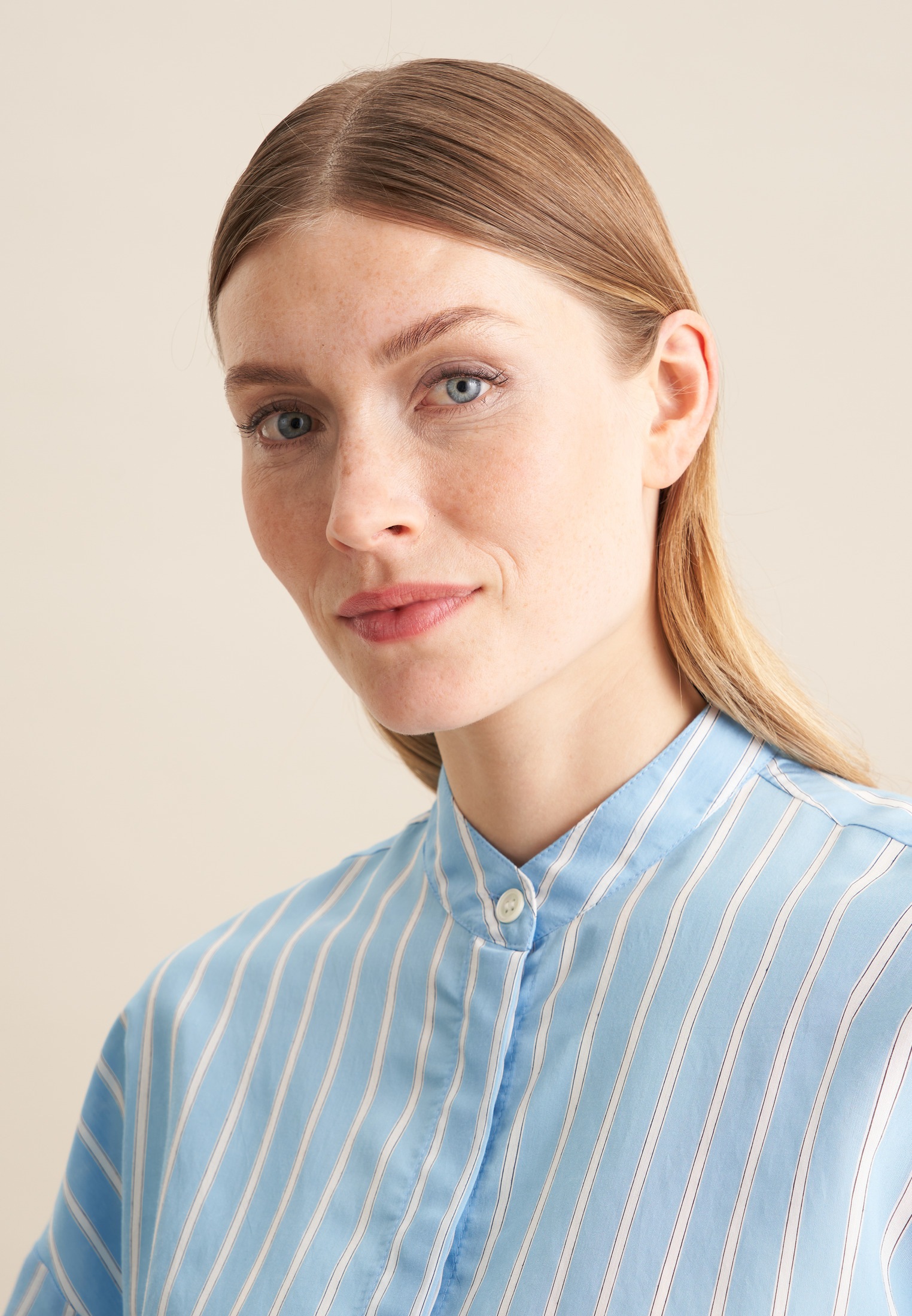 seidensticker Klassische Bluse »Schwarze Rose« 1/1 Rundhals Streifen