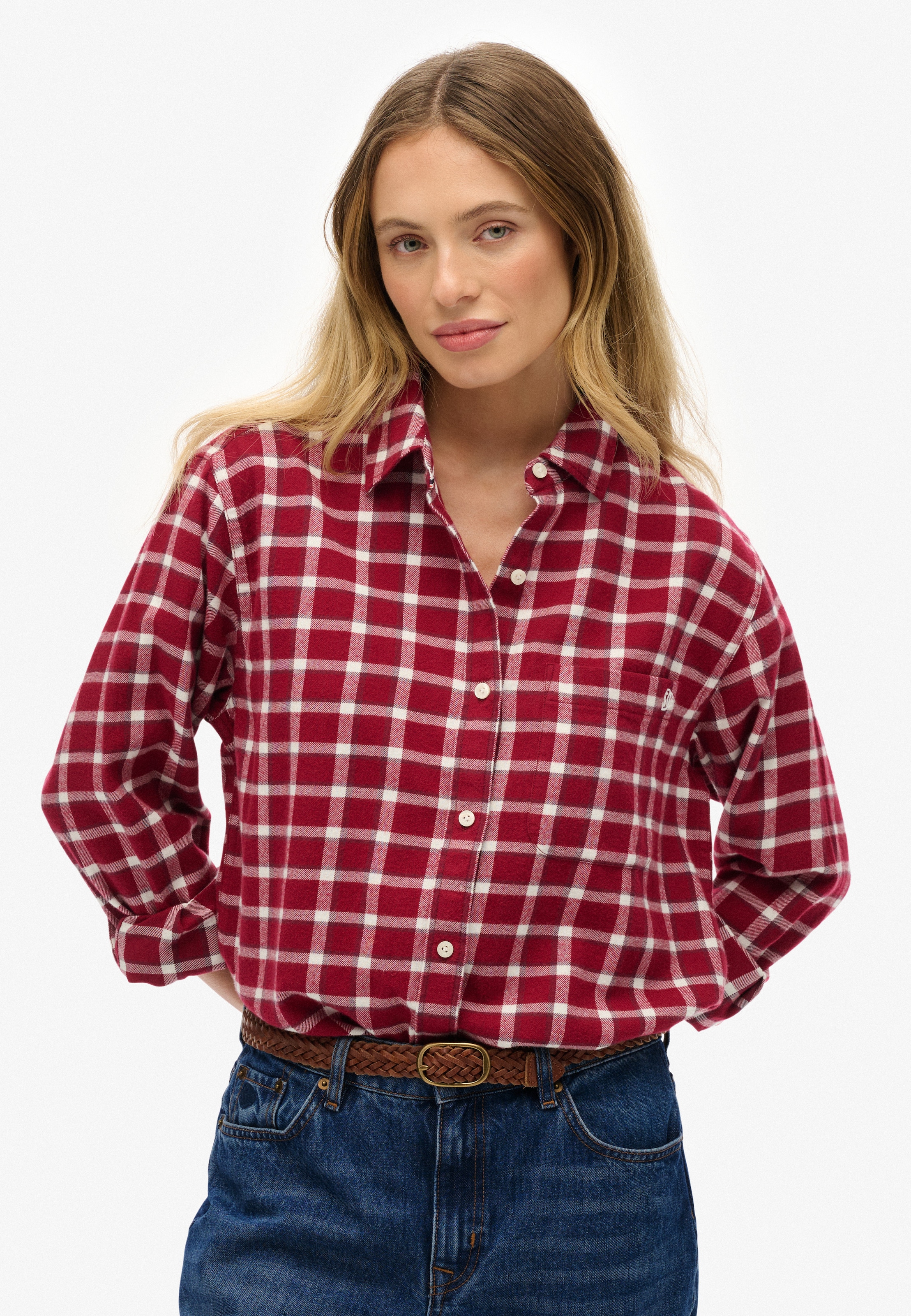 Superdry Karobluse "CHECK FLANNEL BOYFRIEND SHIRT" günstig online kaufen