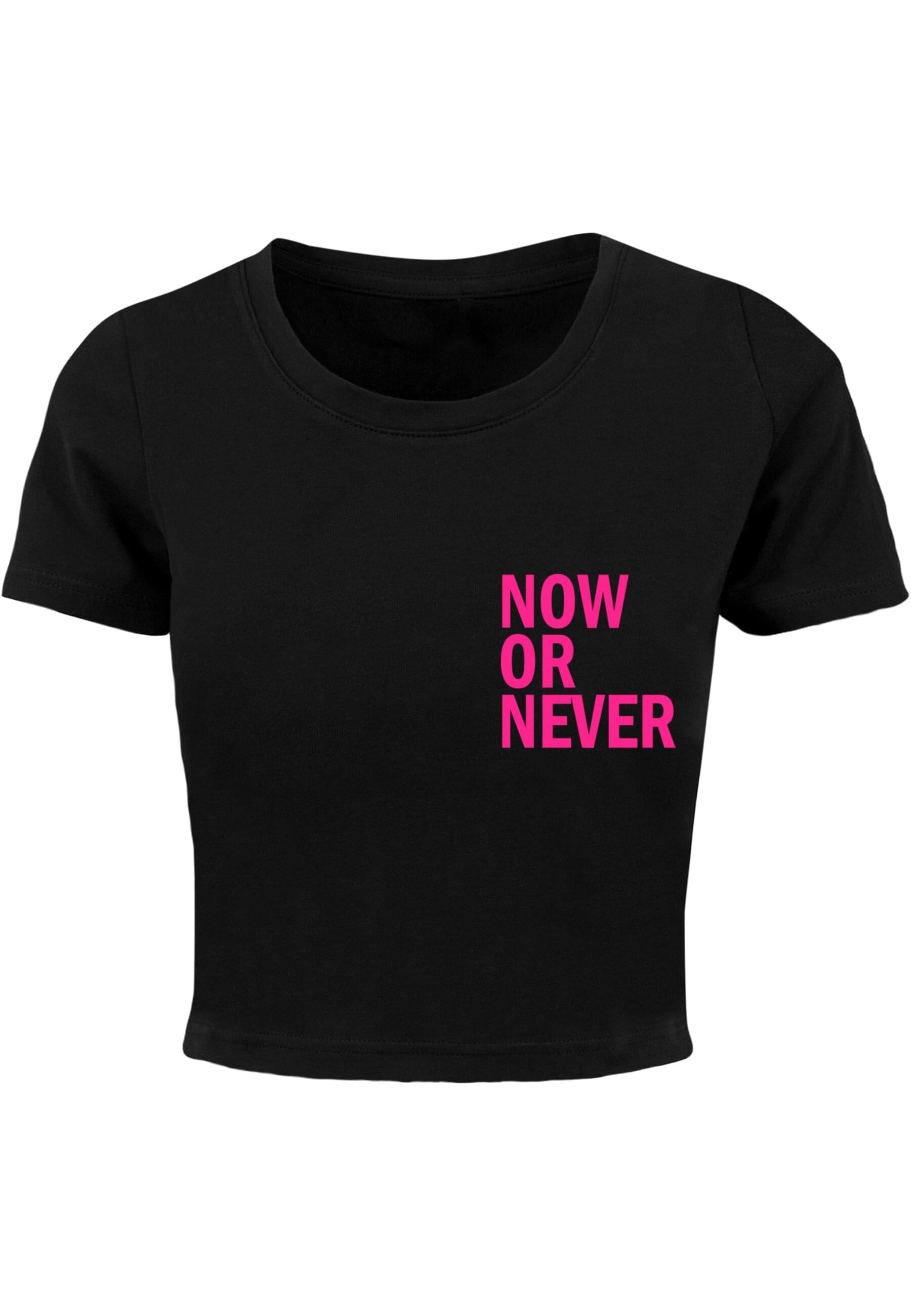 Merchcode T-Shirt "Merchcode Damen Ladies Now Or Never Cropped Tee" 1 Stk. günstig online kaufen