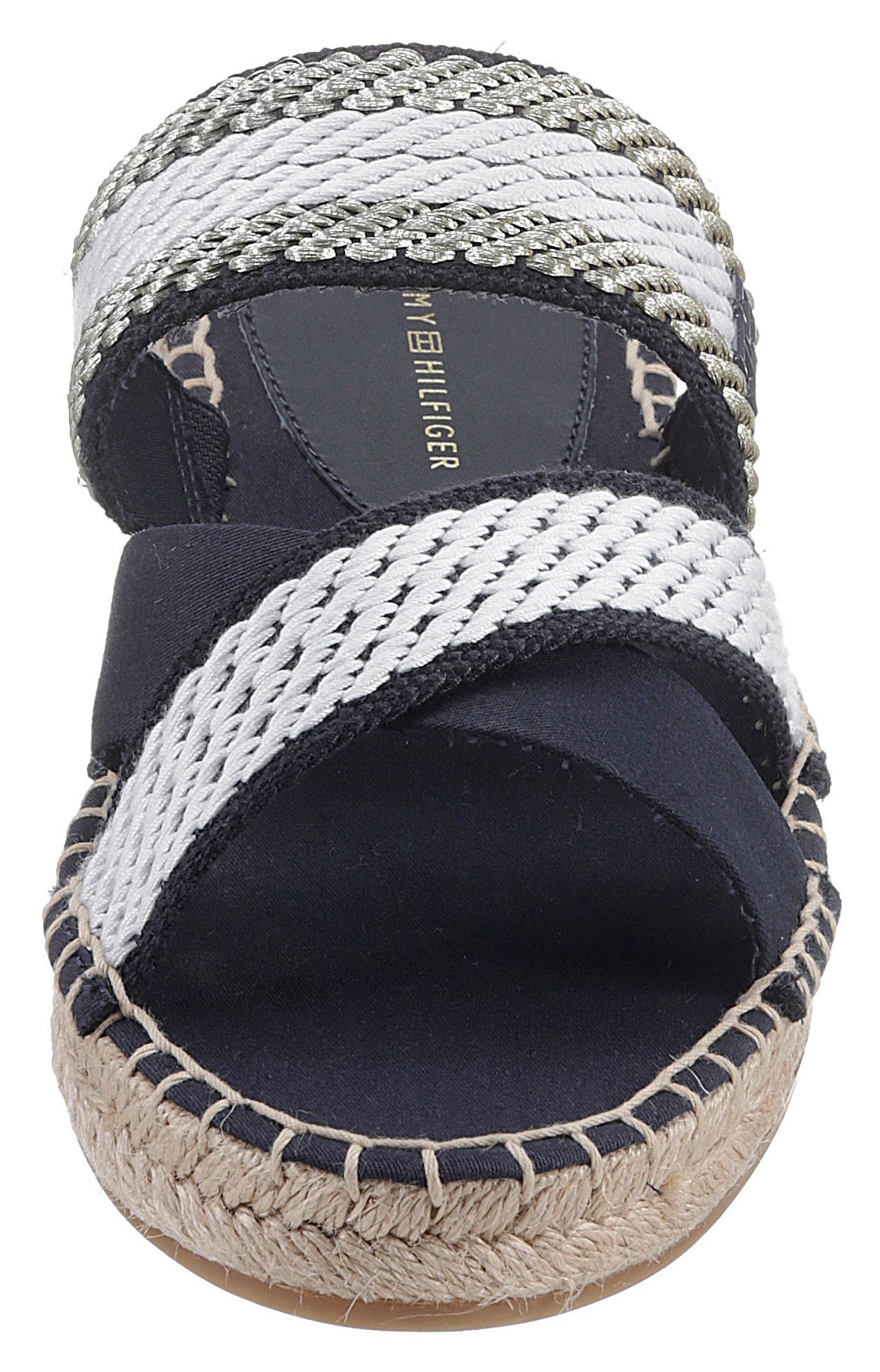 Tommy Hilfiger Pantolette »GOLDEN WEBBING SANDAL« mit markanten Ziernähten TX10525