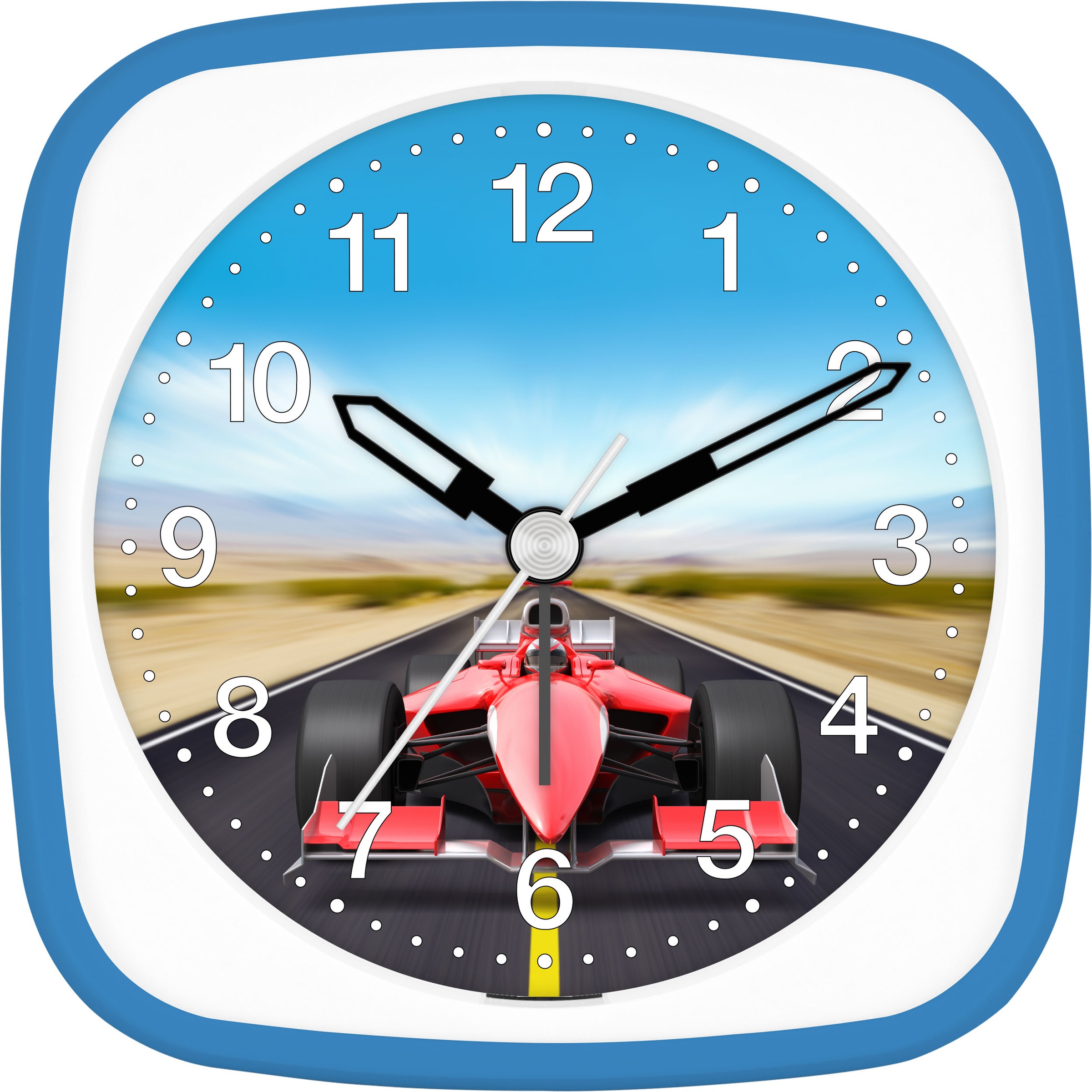 Kinderwecker Rennwagen blau, 27101-08