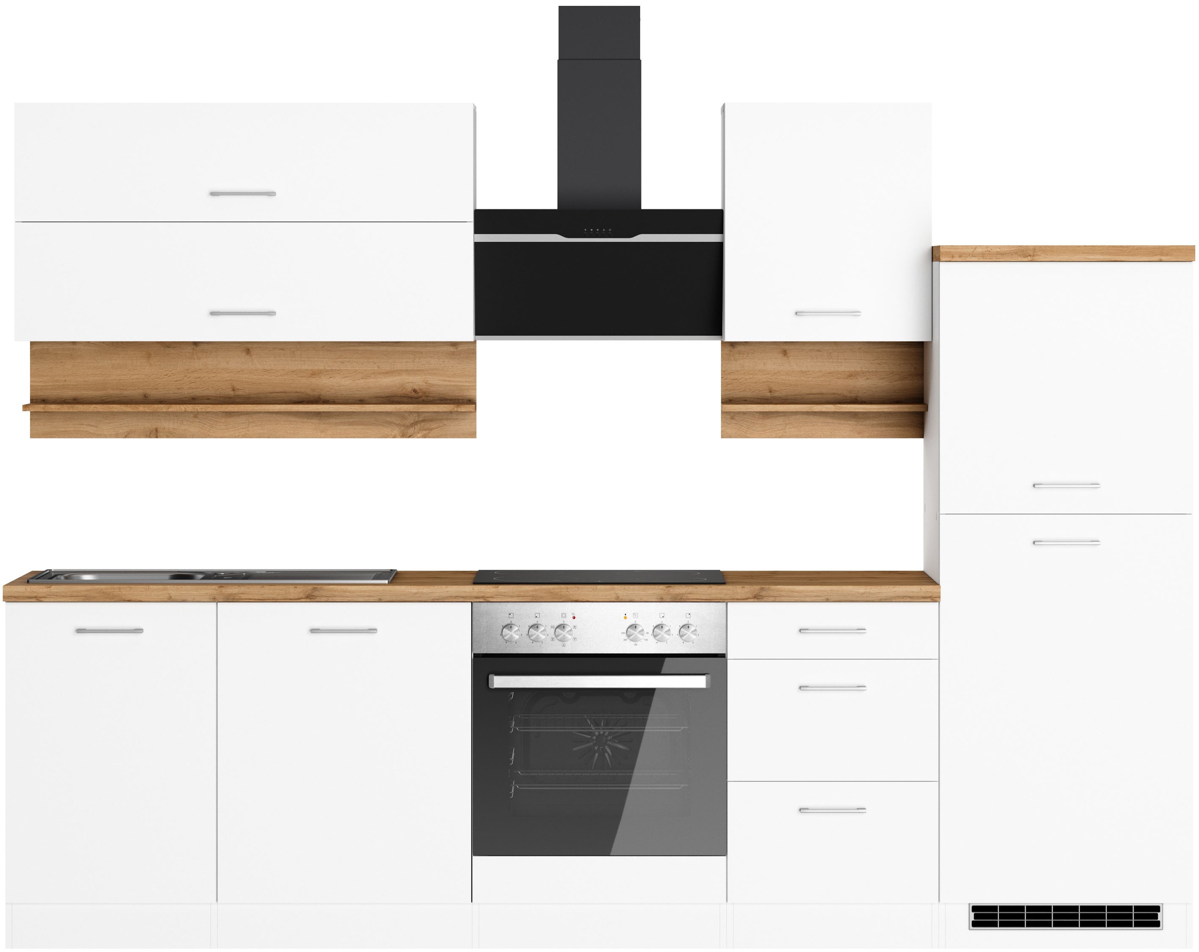 KOCHSTATION Küchenzeile "KS-Milan", 280 cm breit, robuste Metallauszüge, vi günstig online kaufen