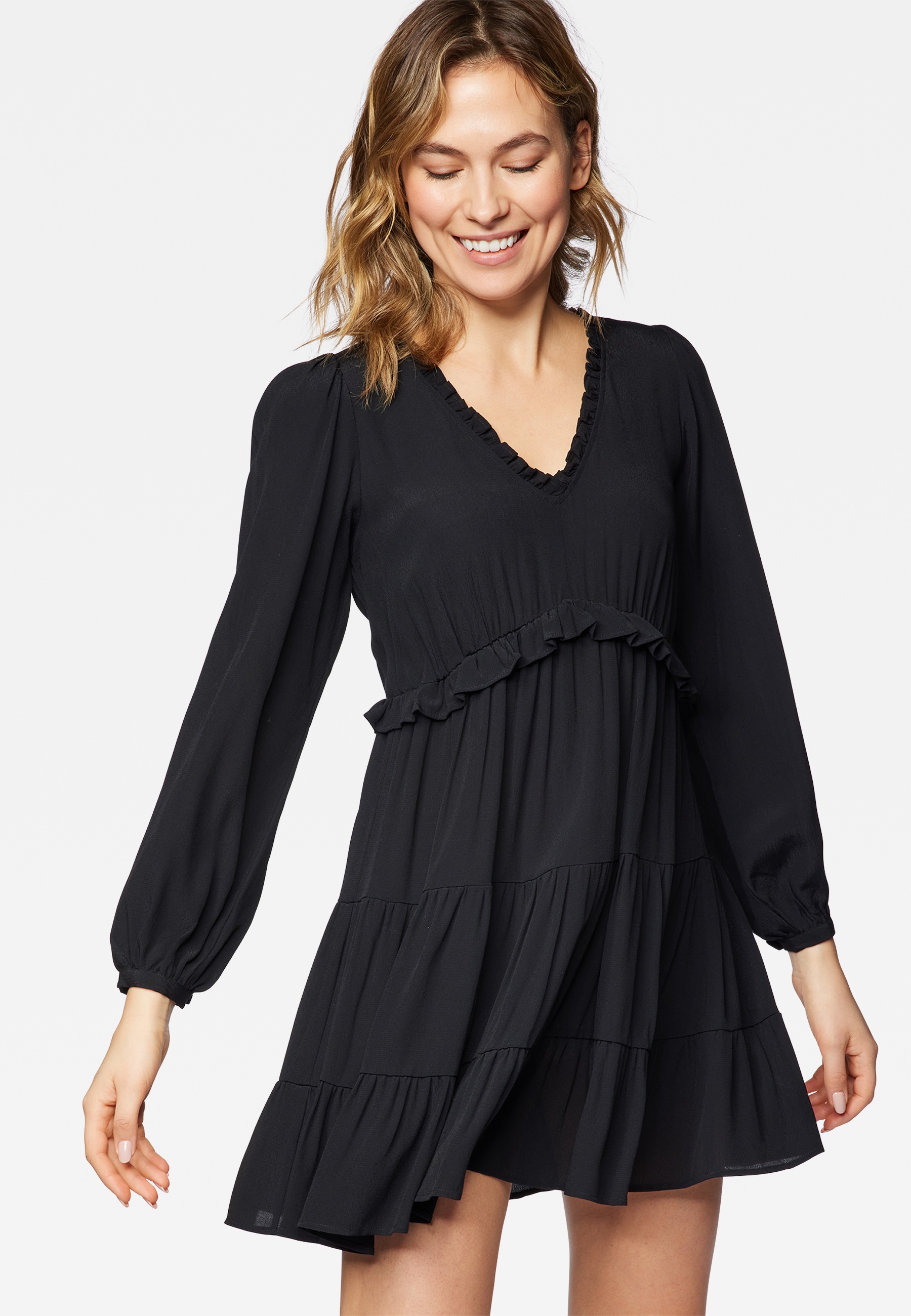 Mavi Minikleid »LONG SLEEVE DRESS«, Kurzes Kleid