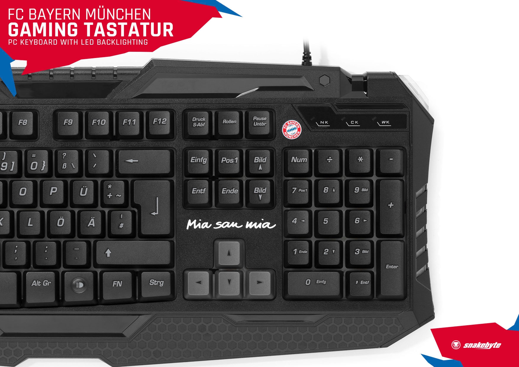 Snakebyte Gaming-Tastatur »FC Bayern München PC-Gaming Tastatur«