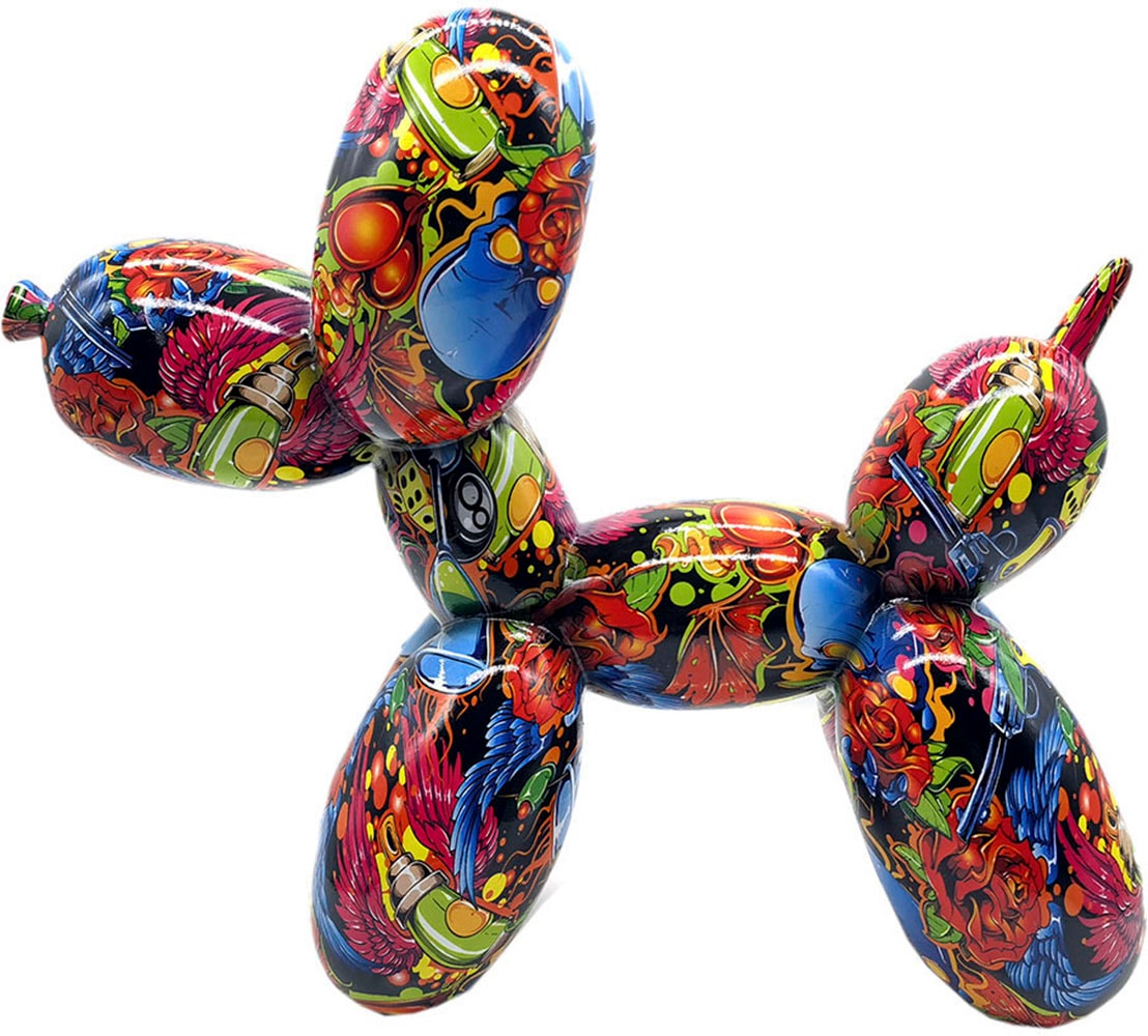 Casablanca by Gilde Tierfigur "Ballon Hund Street Art" Farbenfrohes Urban-Design aus Kunstharz