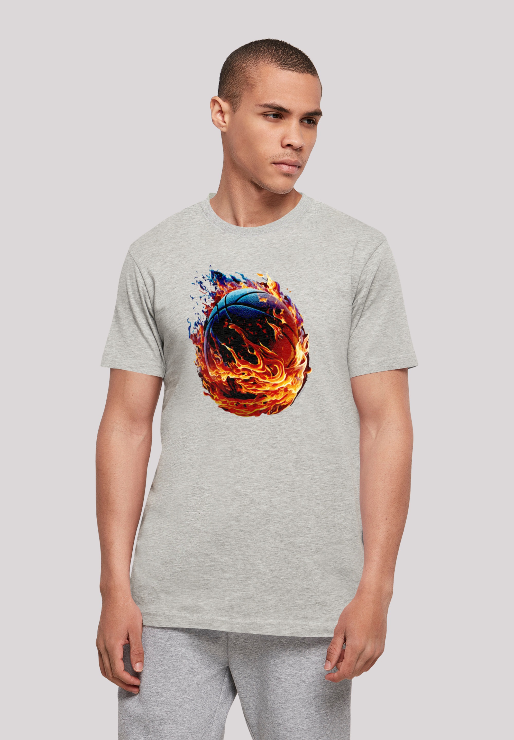 F4NT4STIC T-Shirt "Basketball On Fire Sport UNISEX" Print günstig online kaufen