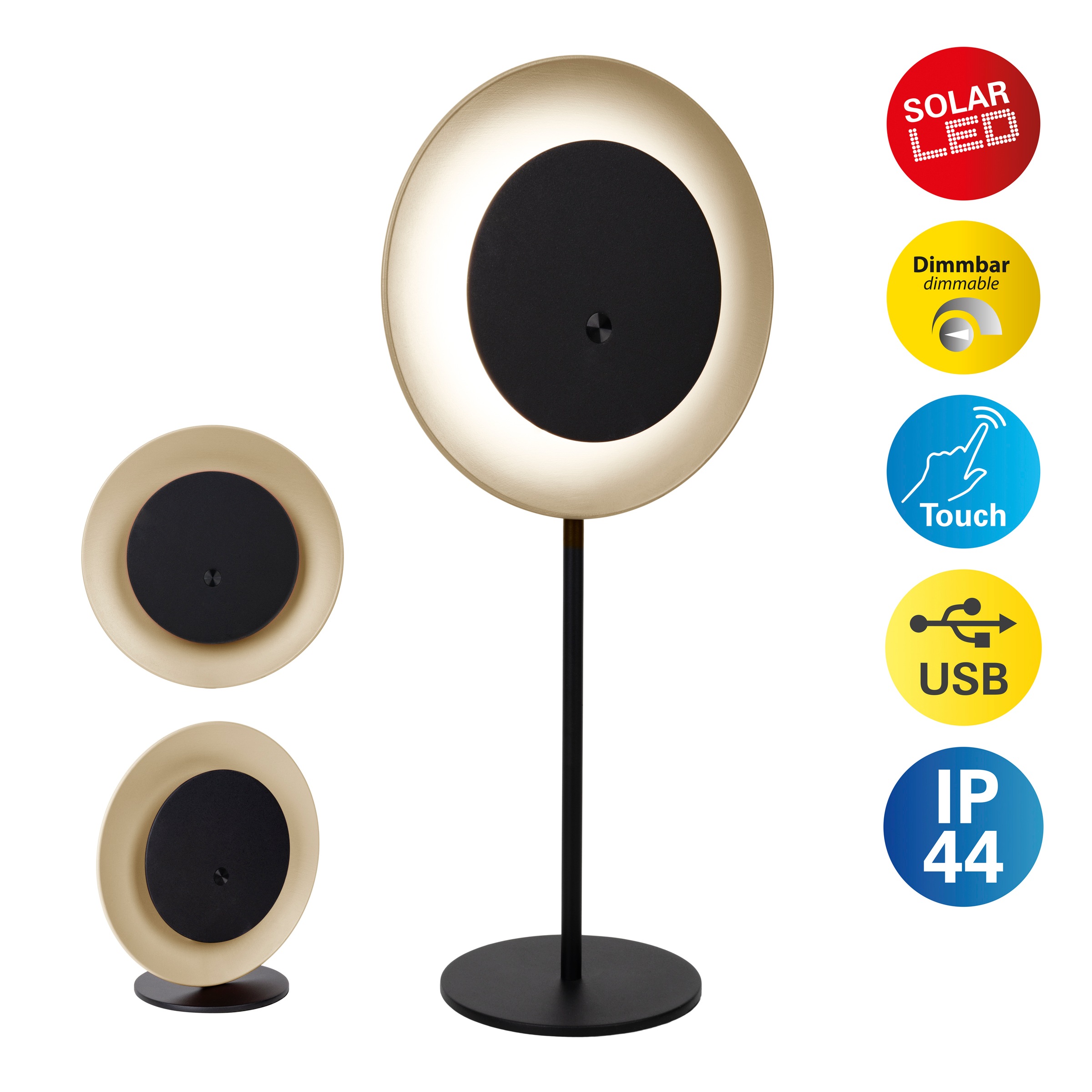 näve LED Solarleuchte "Solan" LED-Modul 1 Stk. Warmweiß 4in1 Akku-Solar-Tis günstig online kaufen