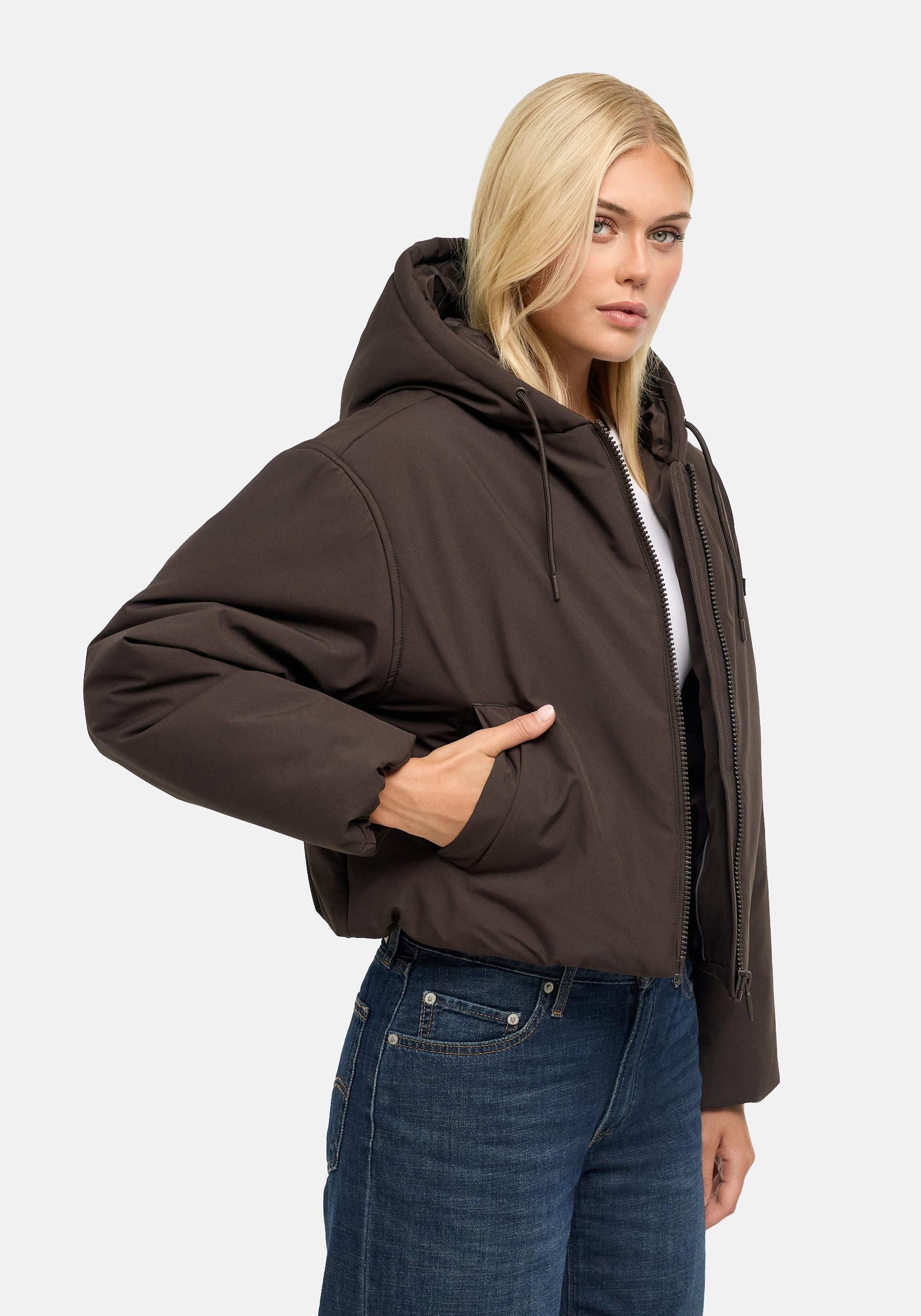 Navahoo Winterjacke "Biscuitaa 14" mit Kapuze Kurze warme Damenjacke
