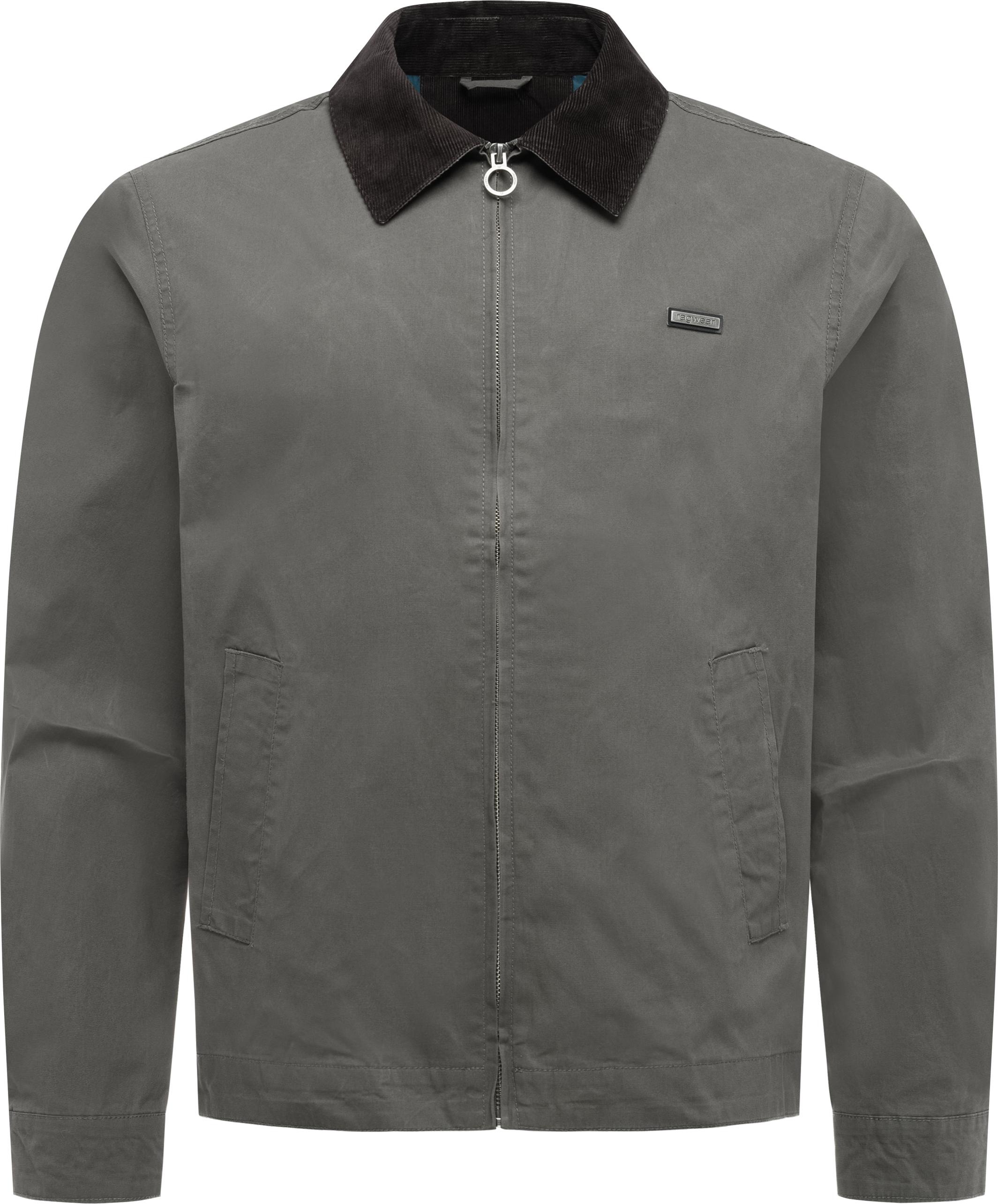 Ragwear Hemdjacke "Hertan Vintage" ohne Kapuze Leichte Herren Übergangsjacke mit Hemdkragen
