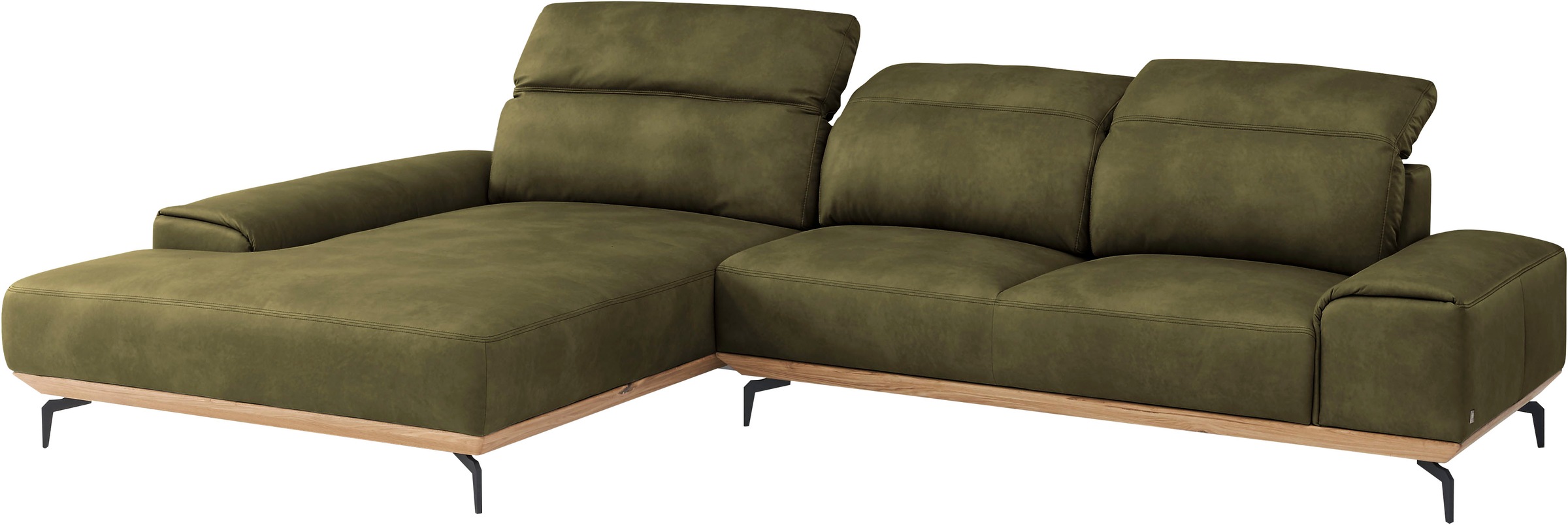Musterring Wohnlandschaft »MR 2490«, Fuß schwarz, Sitzhöhe 48cm, wahlweise mit Funktionen, Maße 342x207 cm